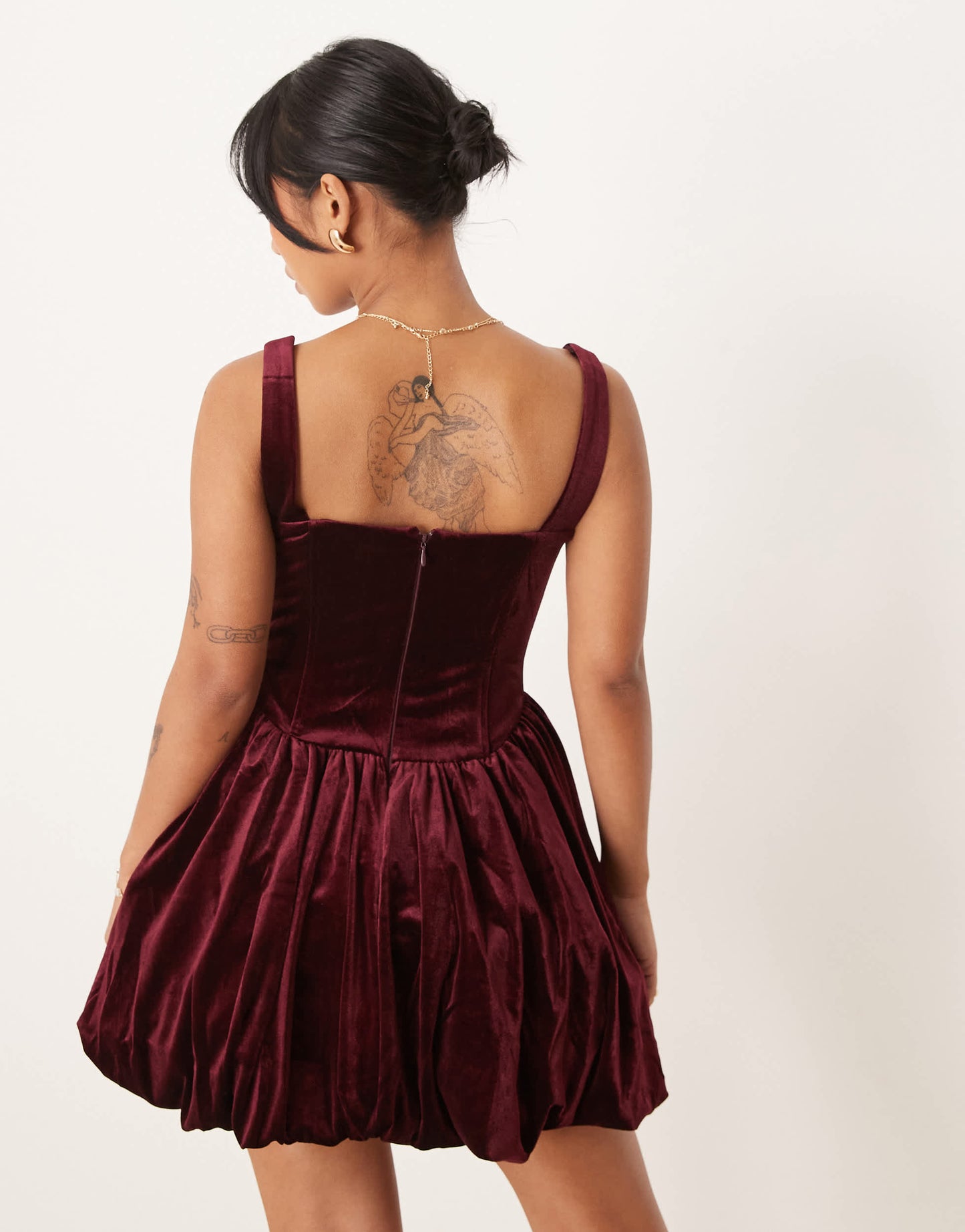 Forever New Petite structured hem mini dress in red