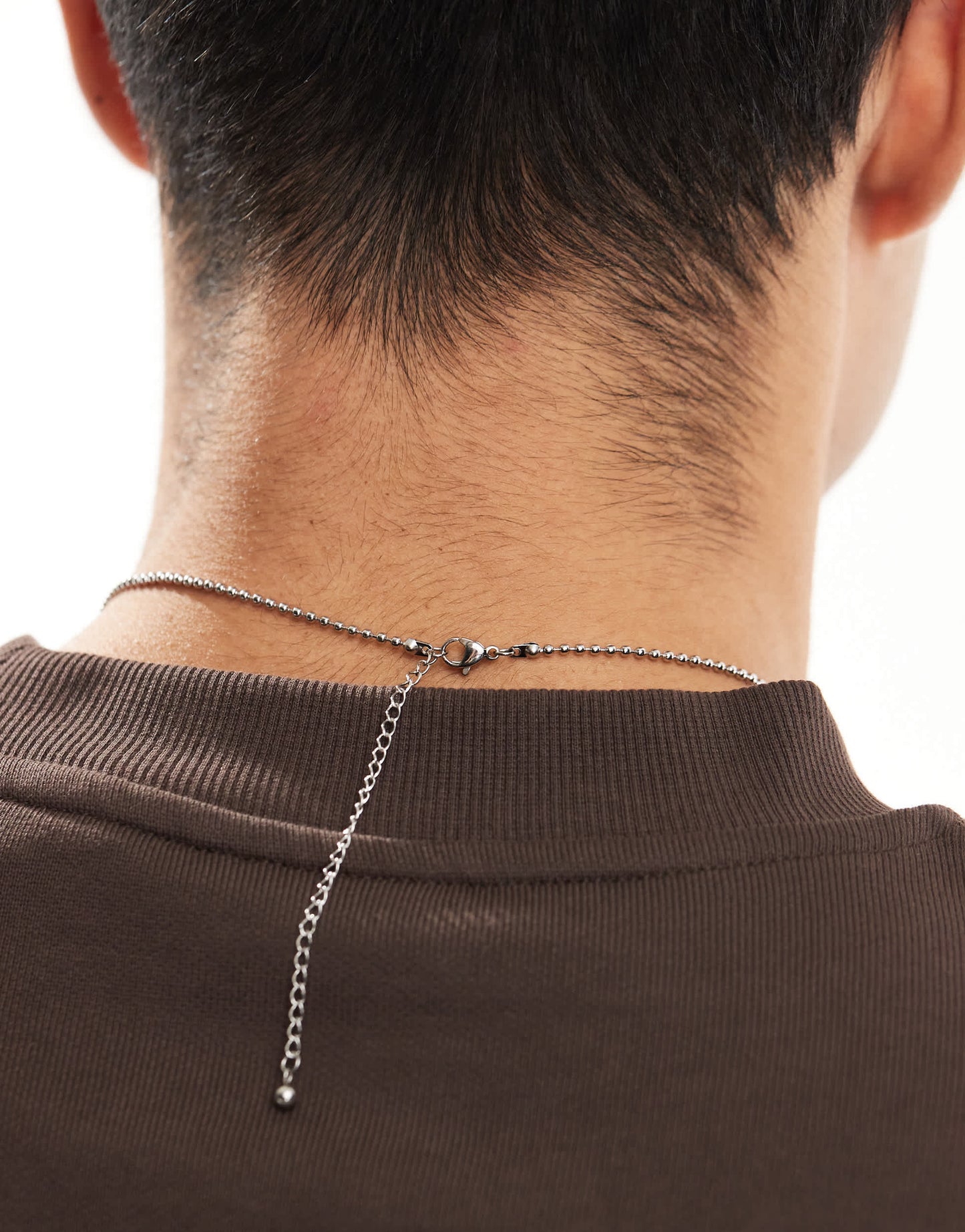 ASOS DESIGN waterproof stainless steel compass pendant necklace in silver