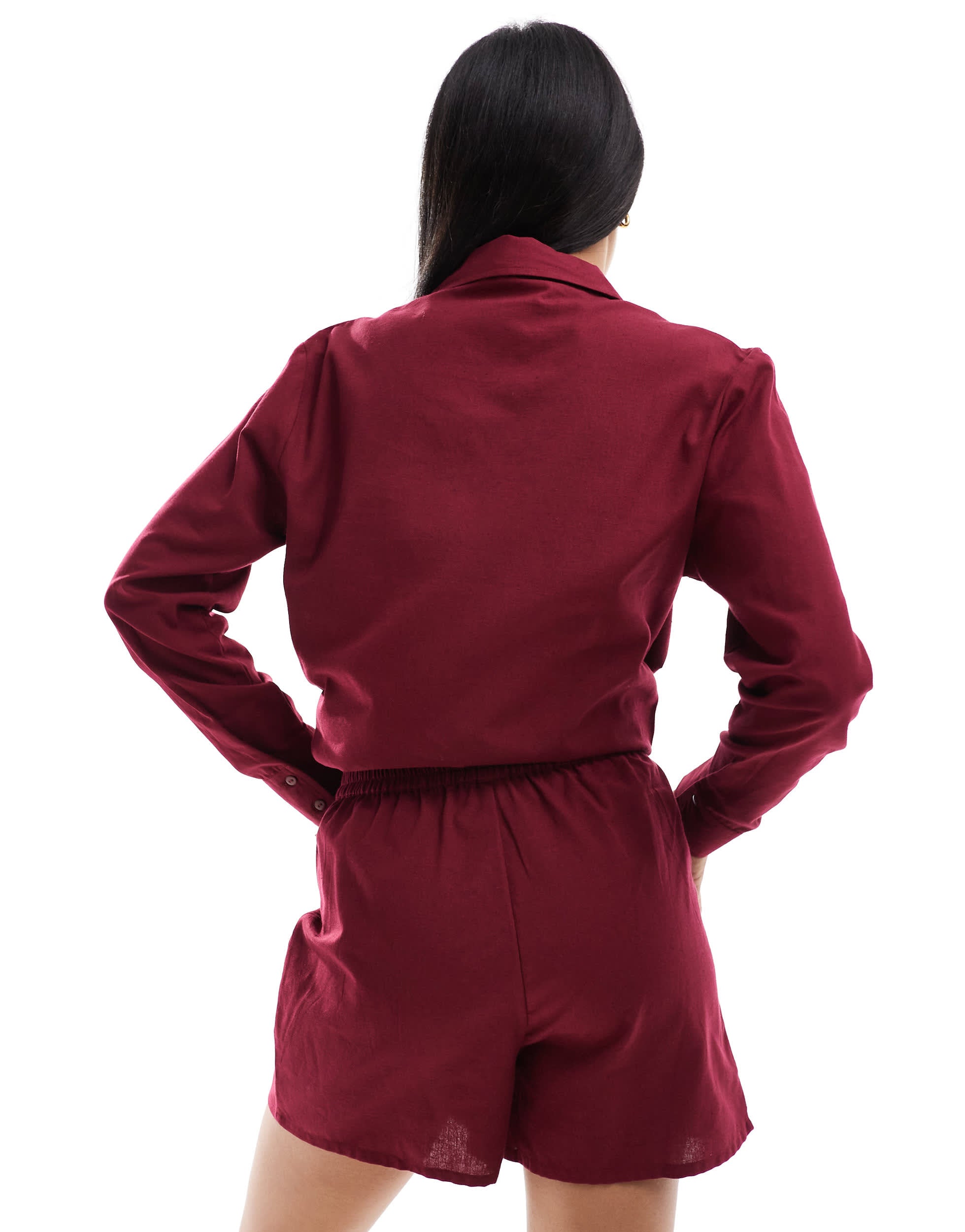Esmee Exclusive beach short co-ord in cherry