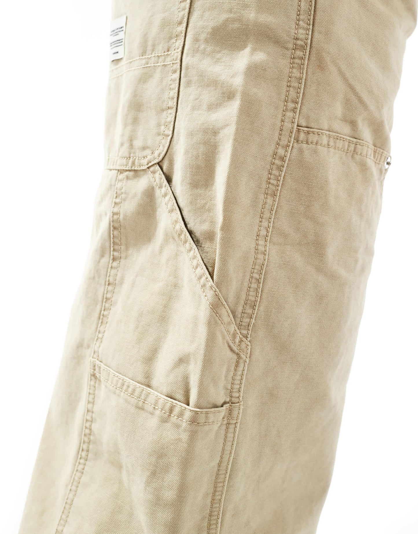 Bershka carpenter trousers in brown