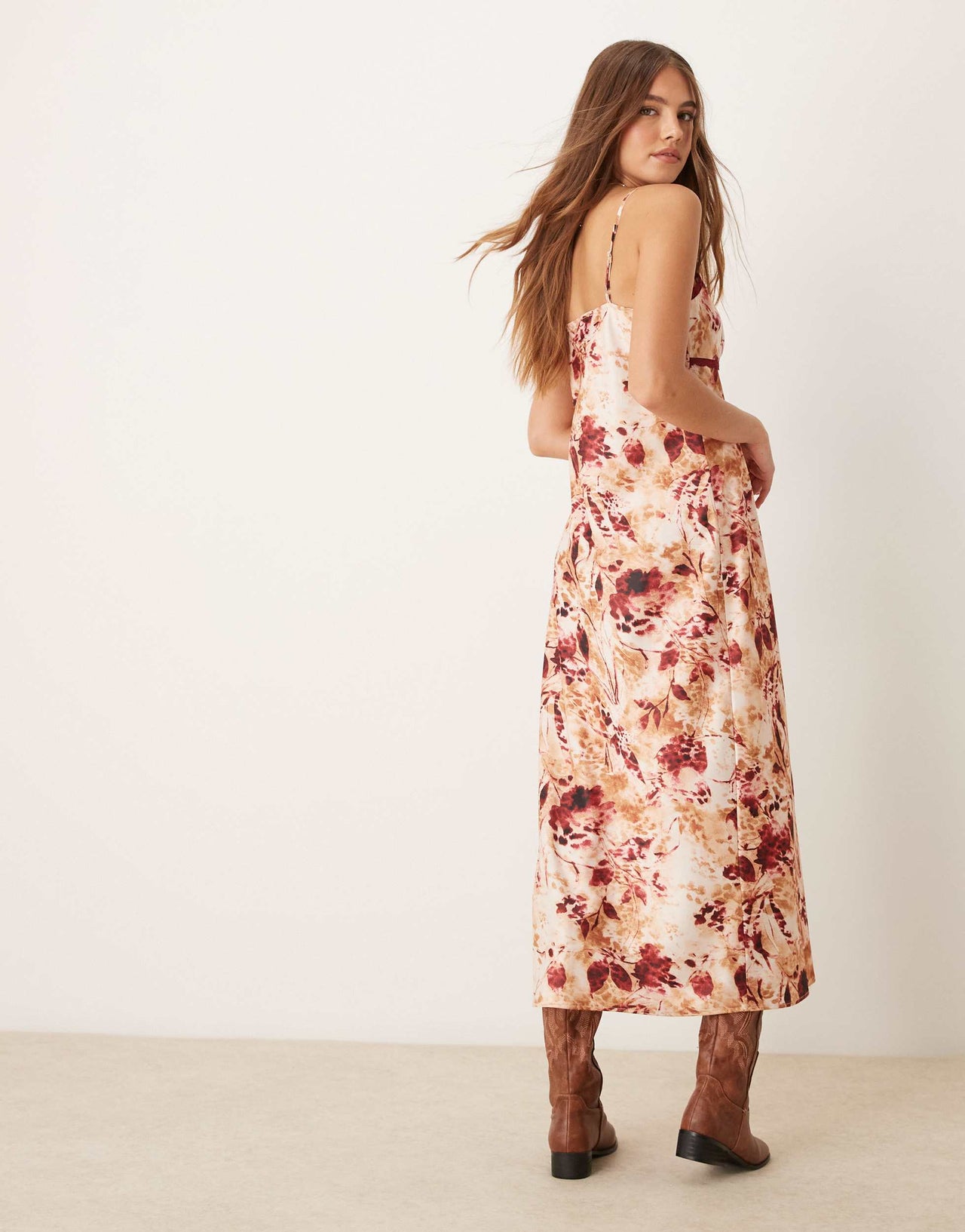 Miss Selfridge slip maxi dress in animal print