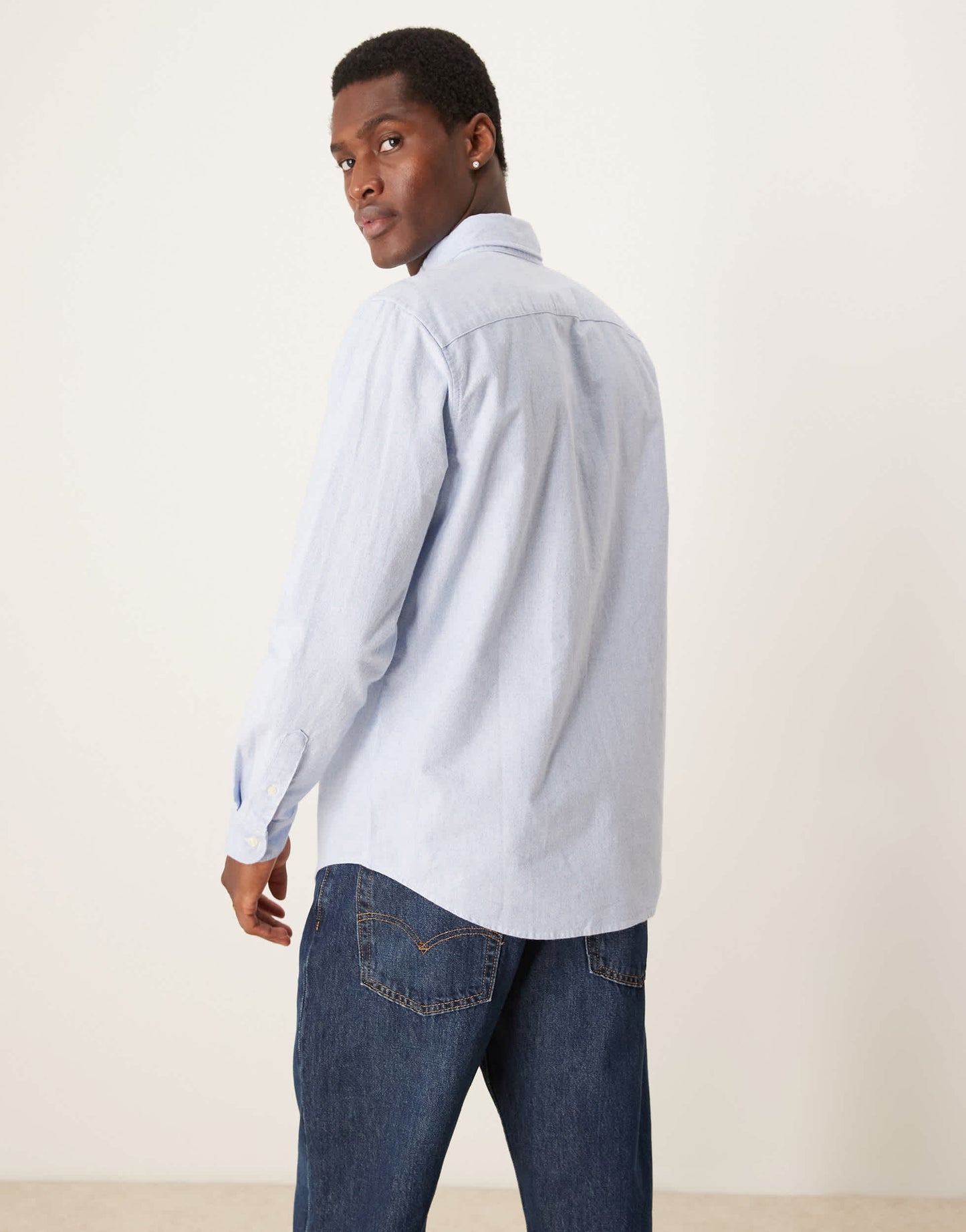 Abercrombie & Fitch icon logo oxford shirt in light blue