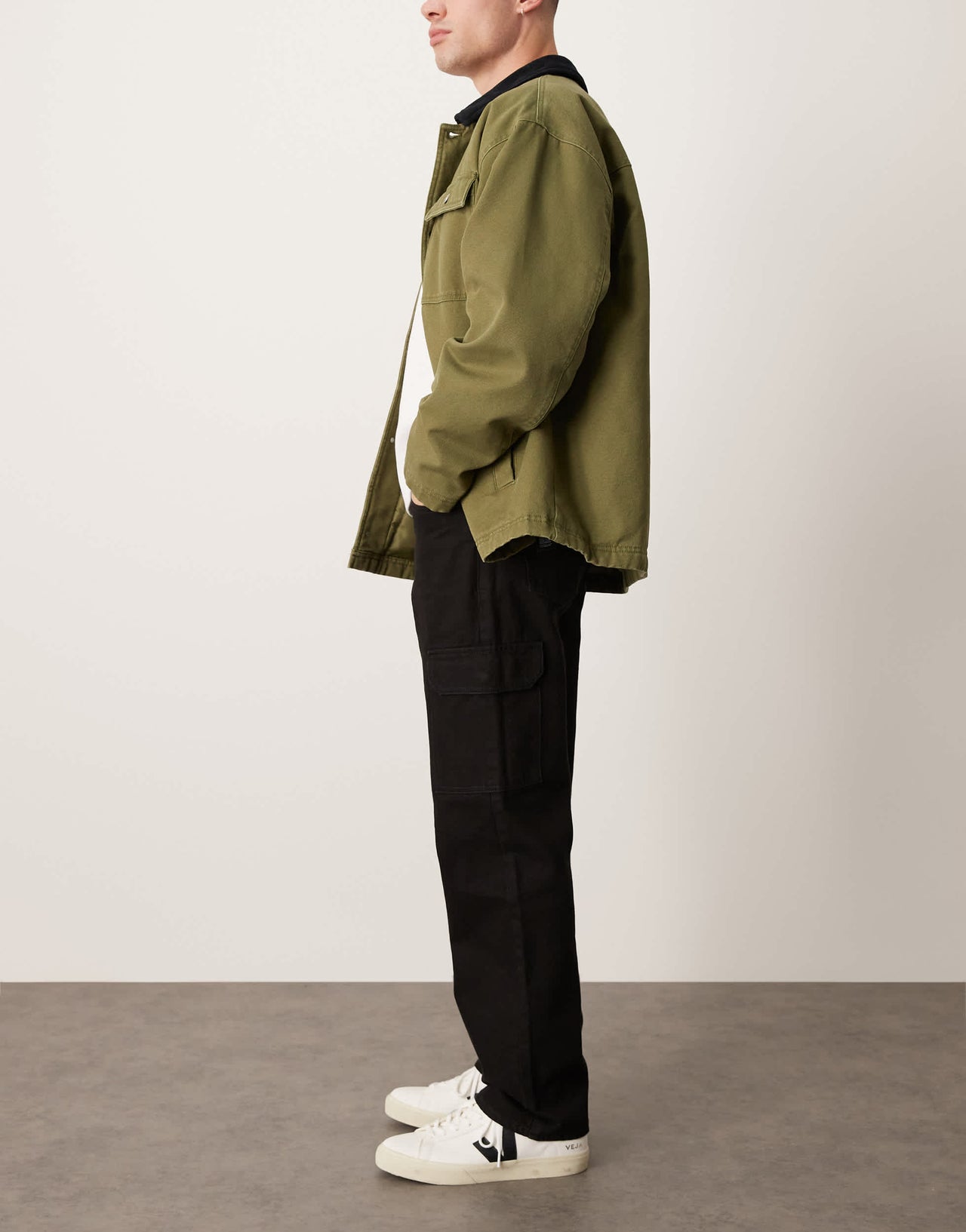 New Look cargo pocket jeans in black