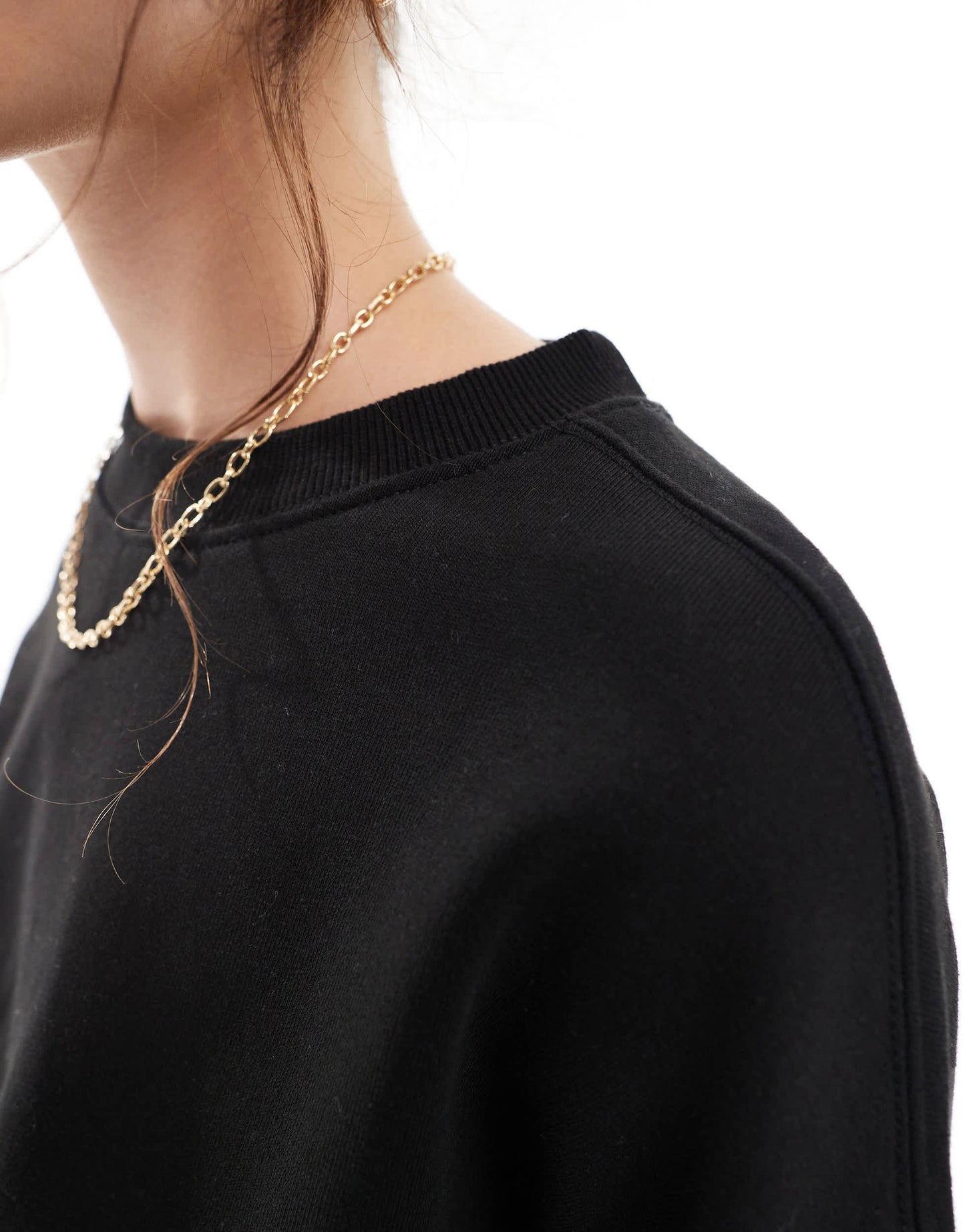 Pull&Bear oversized sweater in black