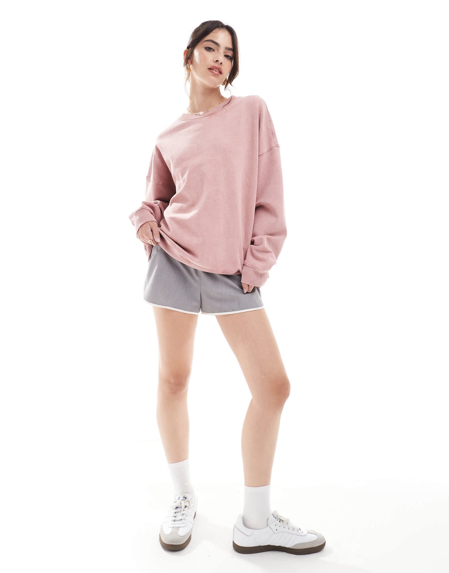 Pull&Bear oversized sweater in pink