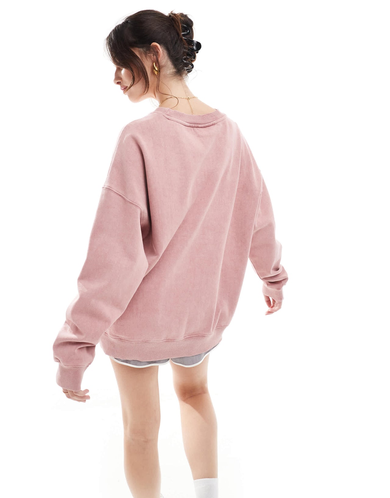Pull&Bear oversized sweater in pink