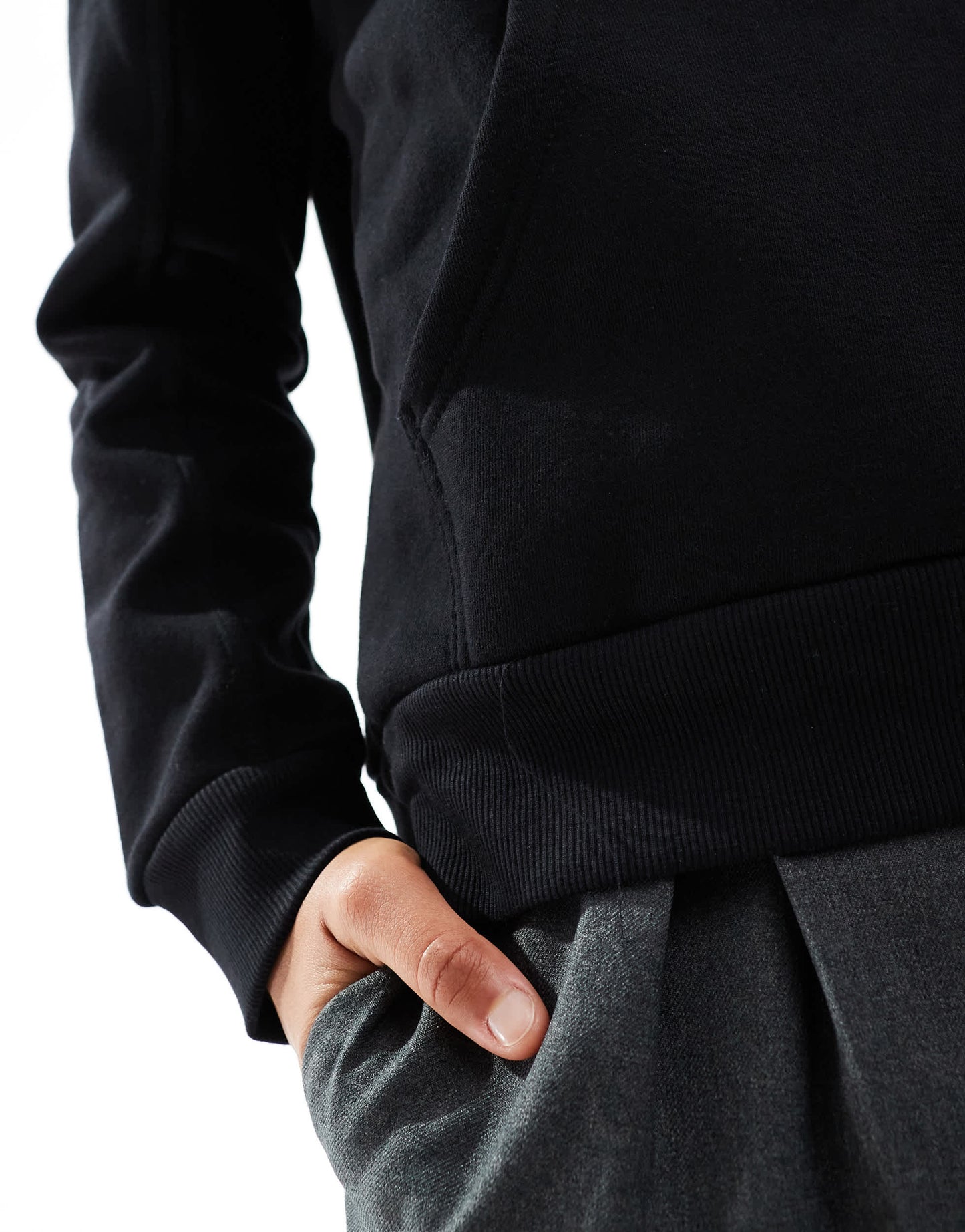 Pull&Bear oversized hoodie in black