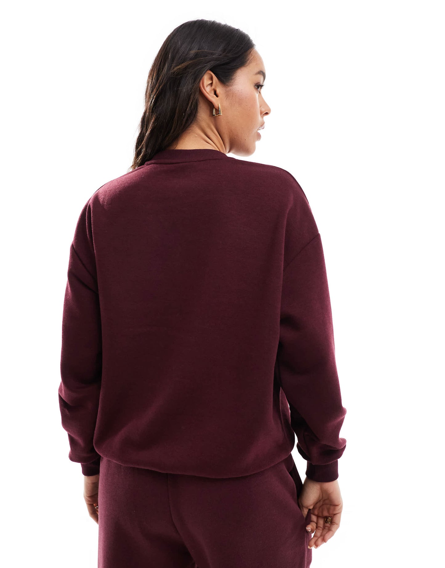 Pull&Bear San Diego graphic co-ord sweat in burgundy