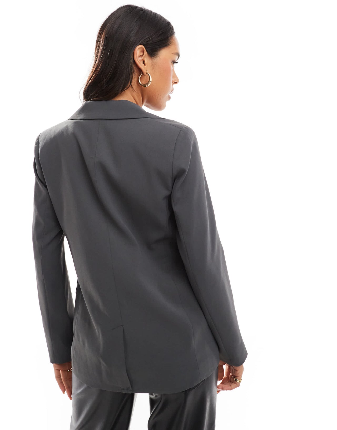 Pull&Bear oversized blazer in grey