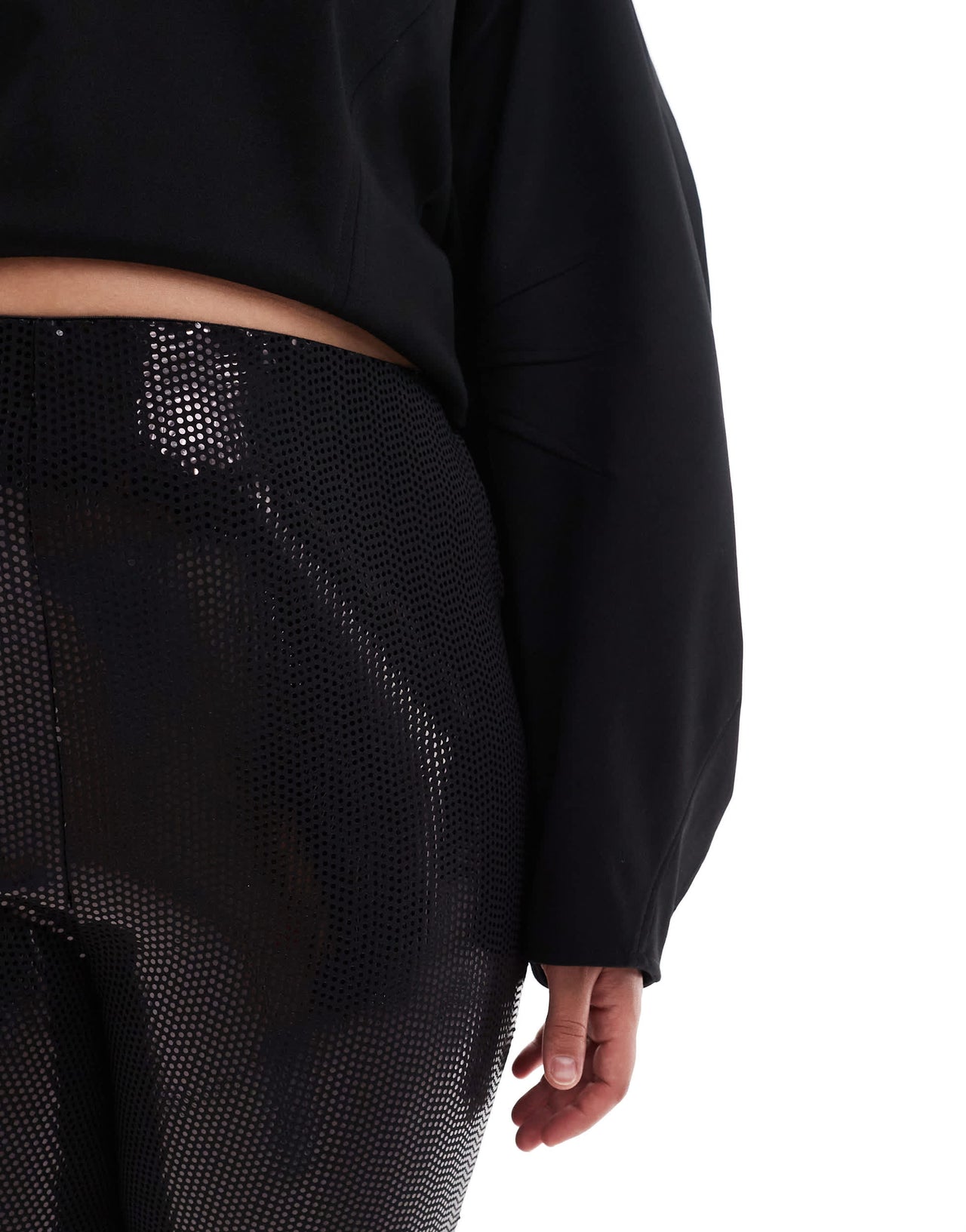 Yours disco sequin leggings in black