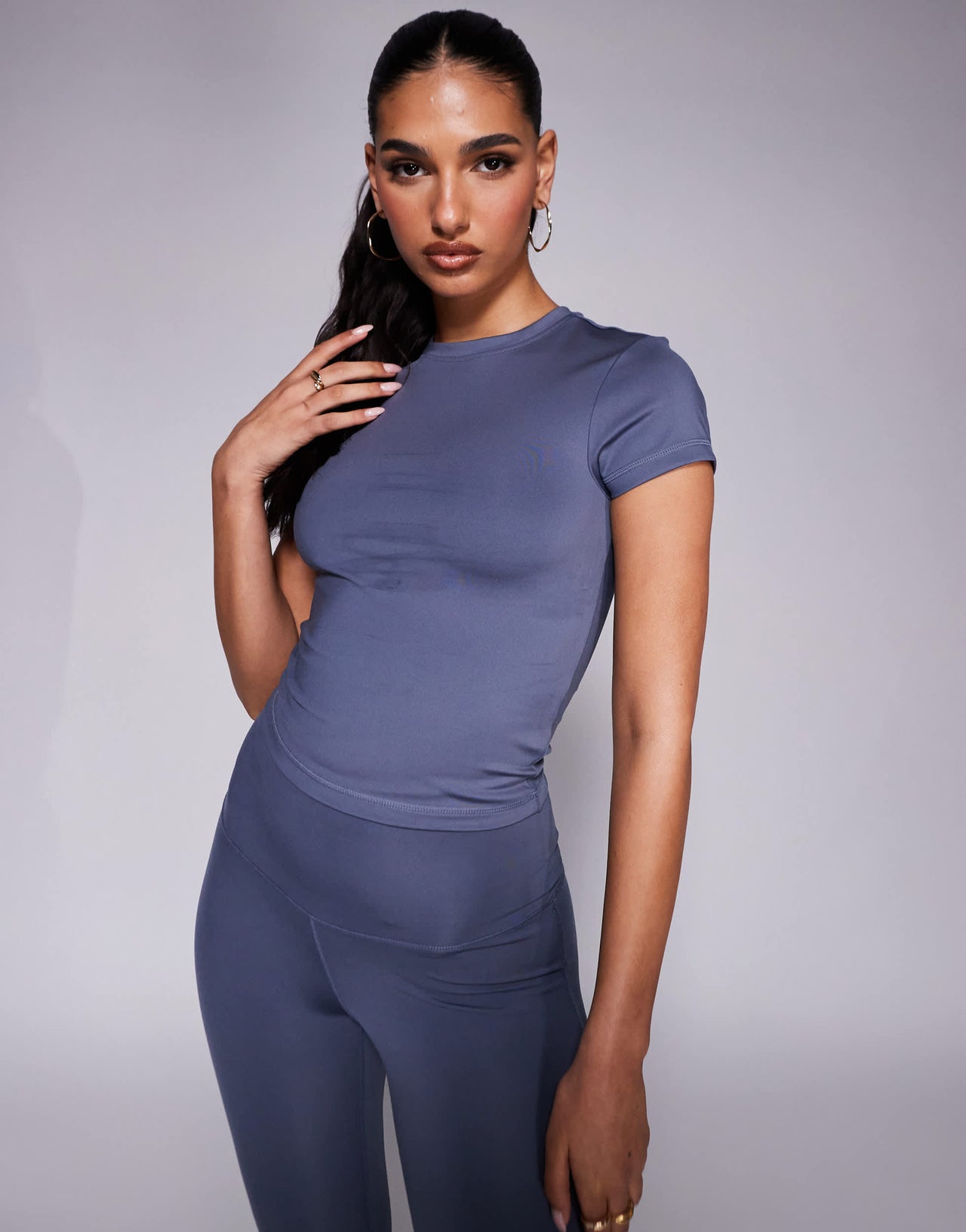4505 cap sleeve performance baby t-shirt in cornflower