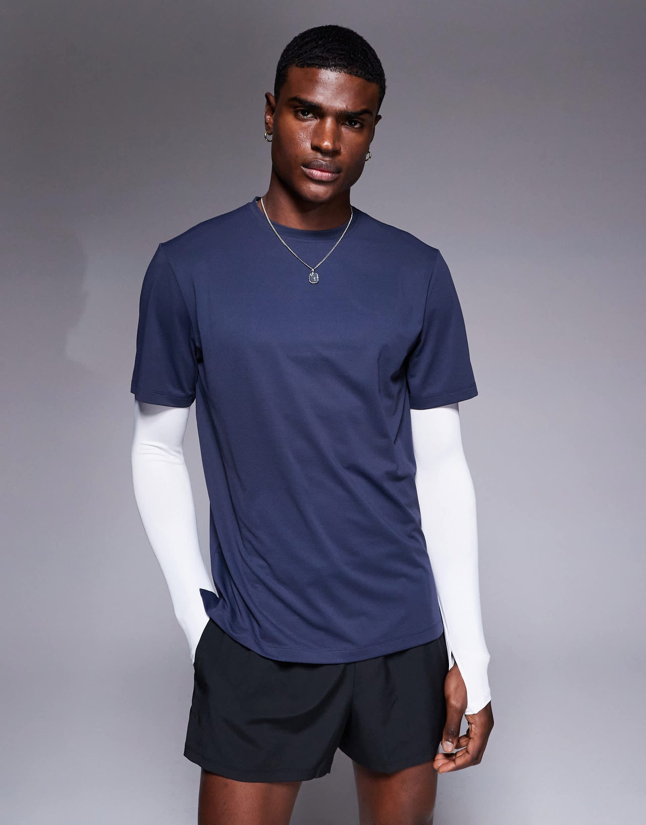 4505 Icon quick dry mesh training t-shirt in midnight navy