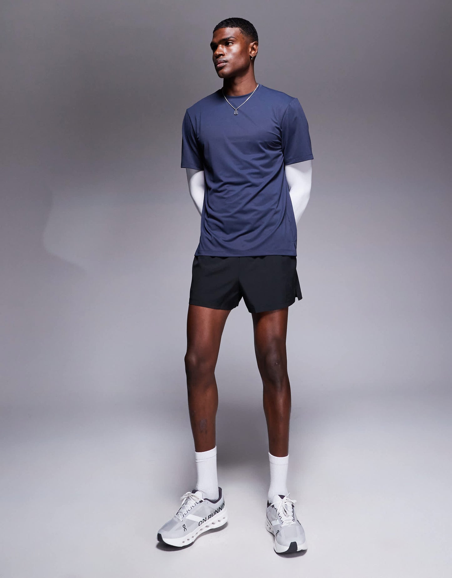 4505 Icon quick dry mesh training t-shirt in midnight navy