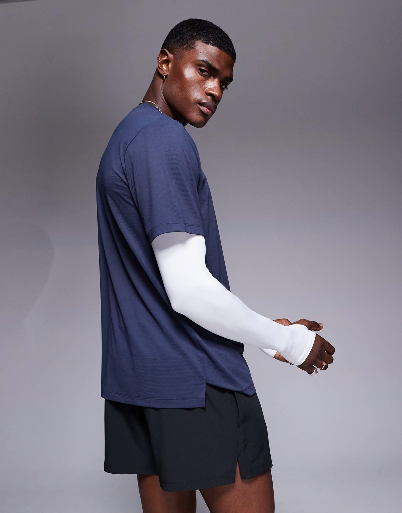 4505 Icon quick dry mesh training t-shirt in midnight navy
