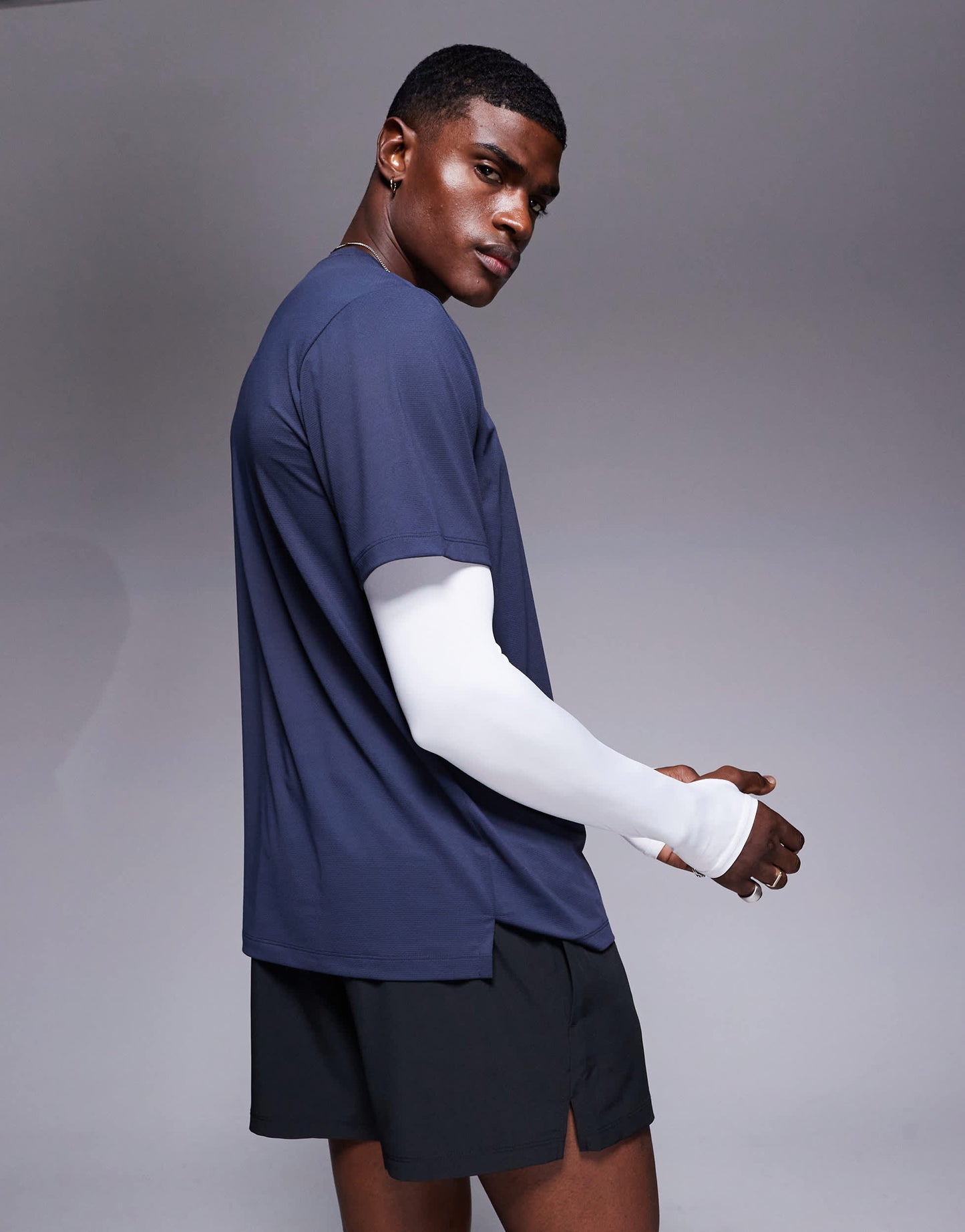 4505 Icon quick dry mesh training t-shirt in midnight navy