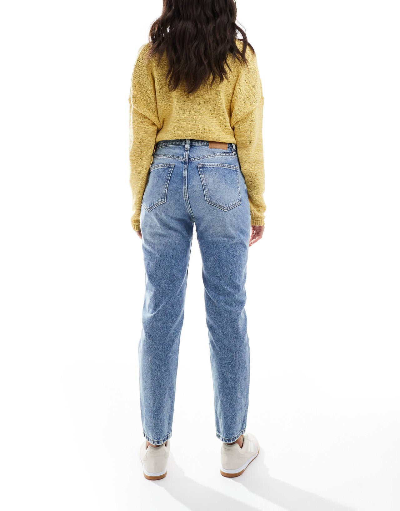 Pull&Bear high waisted mom jean in blue