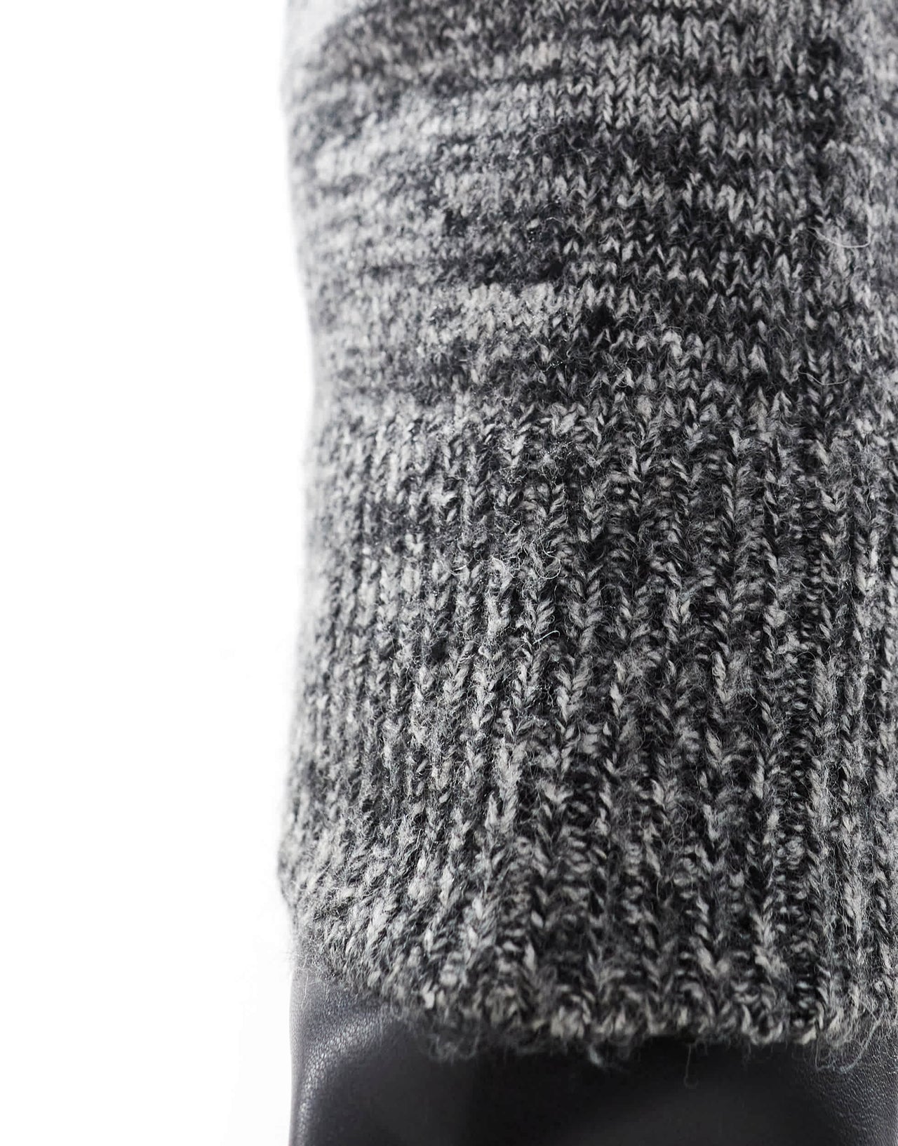 Vero Moda Curve knitted midi skirt co-ord in mono melange