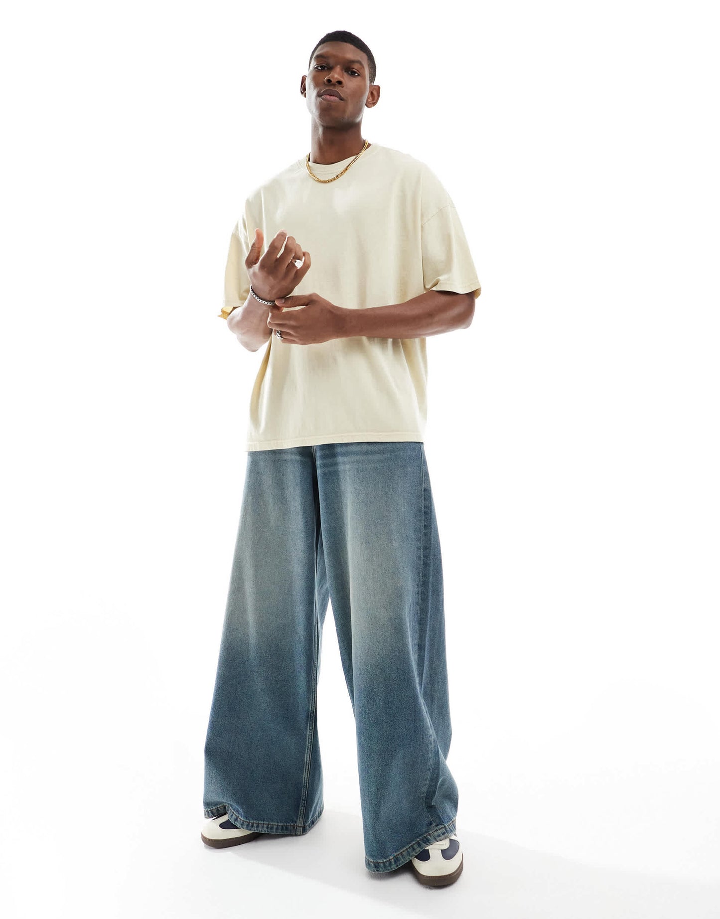 Another Influence acid wash oversized t-shirt in tan