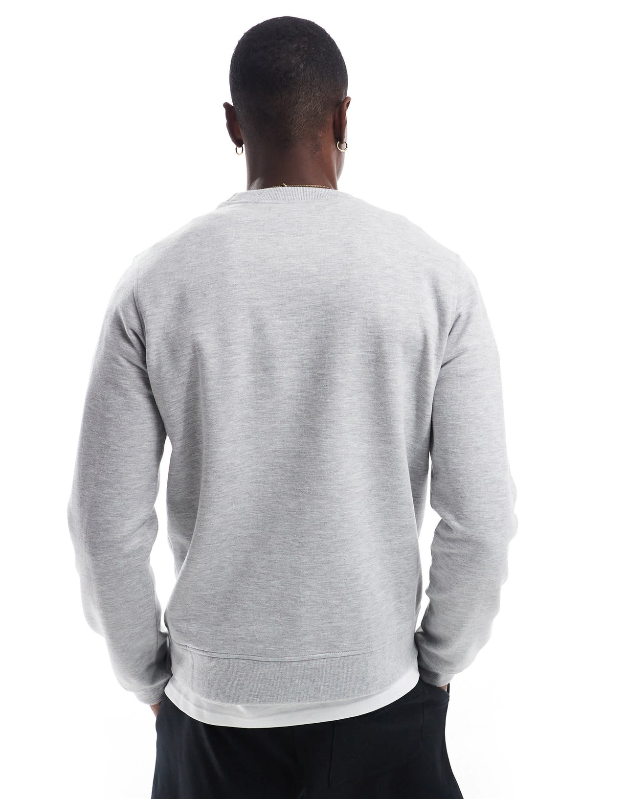 Another Influence seam detail sweatshirt in grey marl