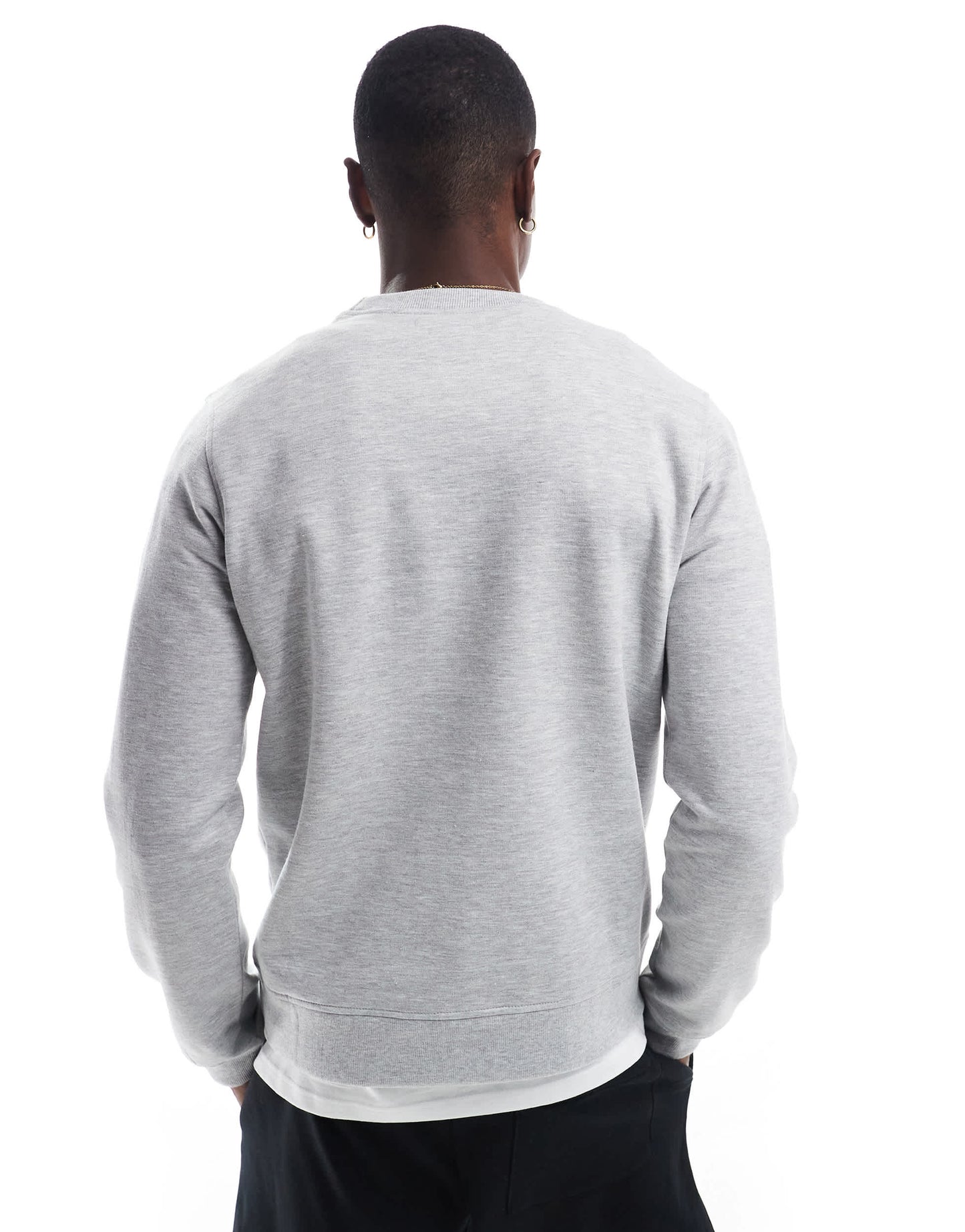 Another Influence seam detail sweatshirt in grey marl