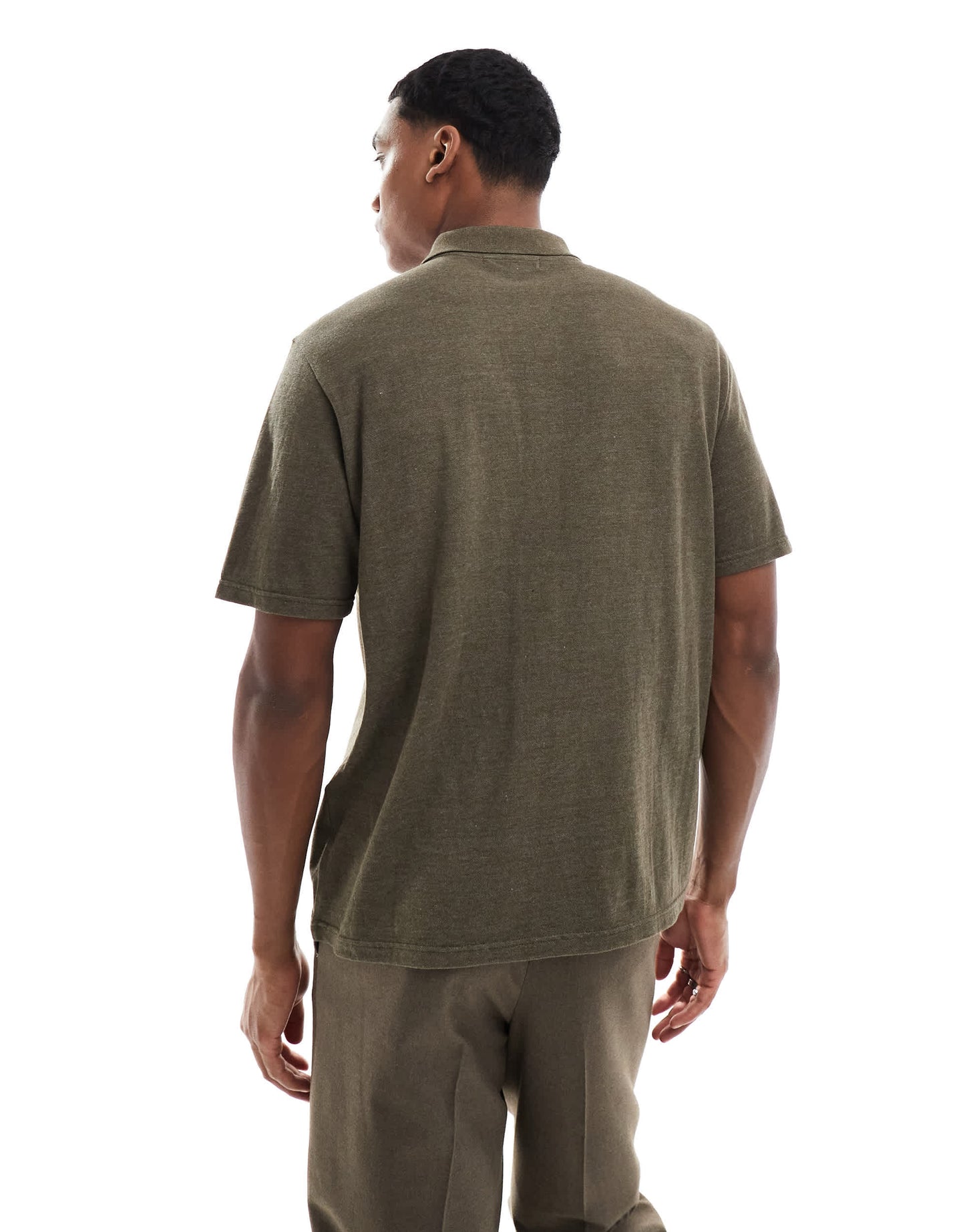 Another Influence short sleeve polo shirt in khaki