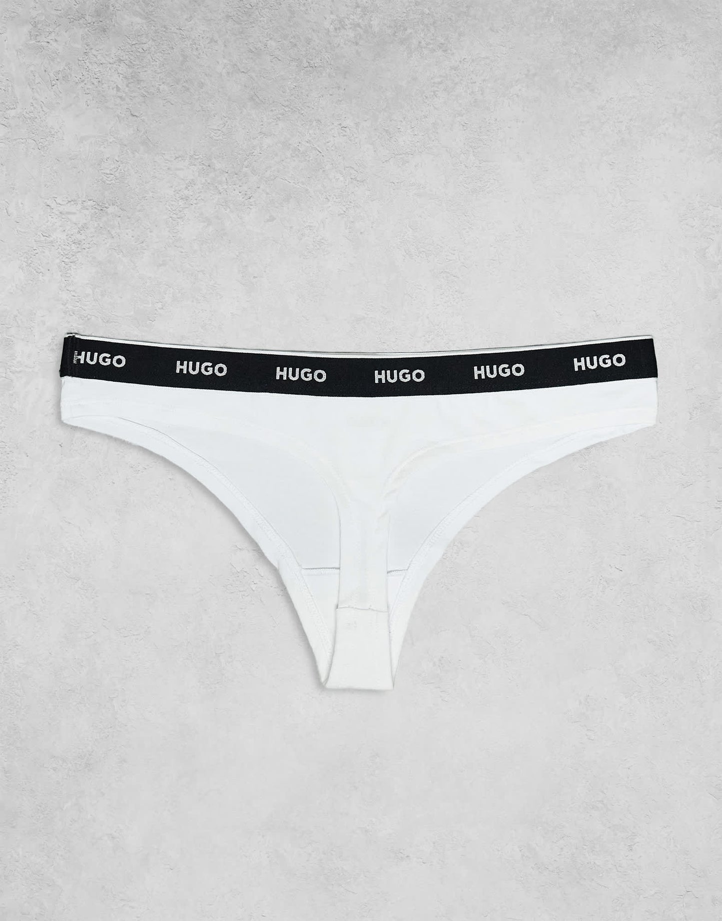 HUGO Bodywear 3-pack of thongs in black and white