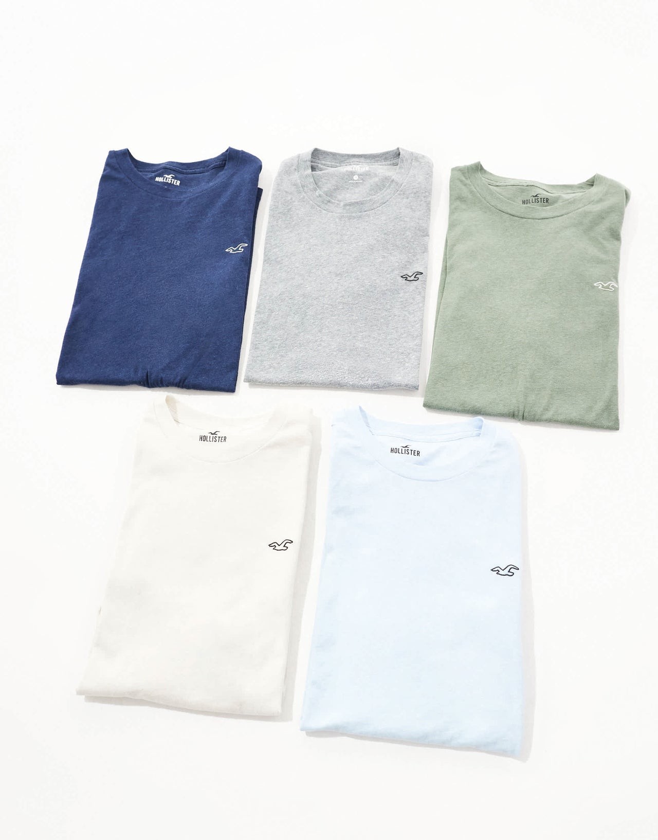 Hollister 5 pack icon t-shirt set in multi
