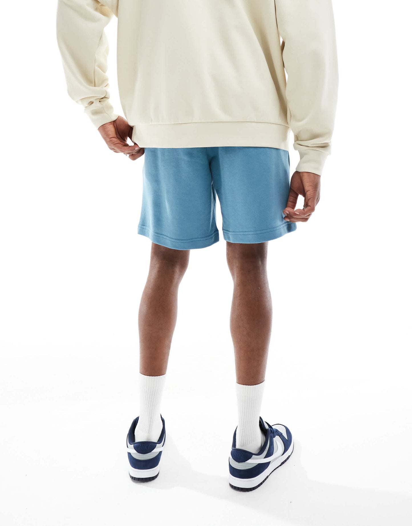 Nike Swoosh graphic shorts in blue