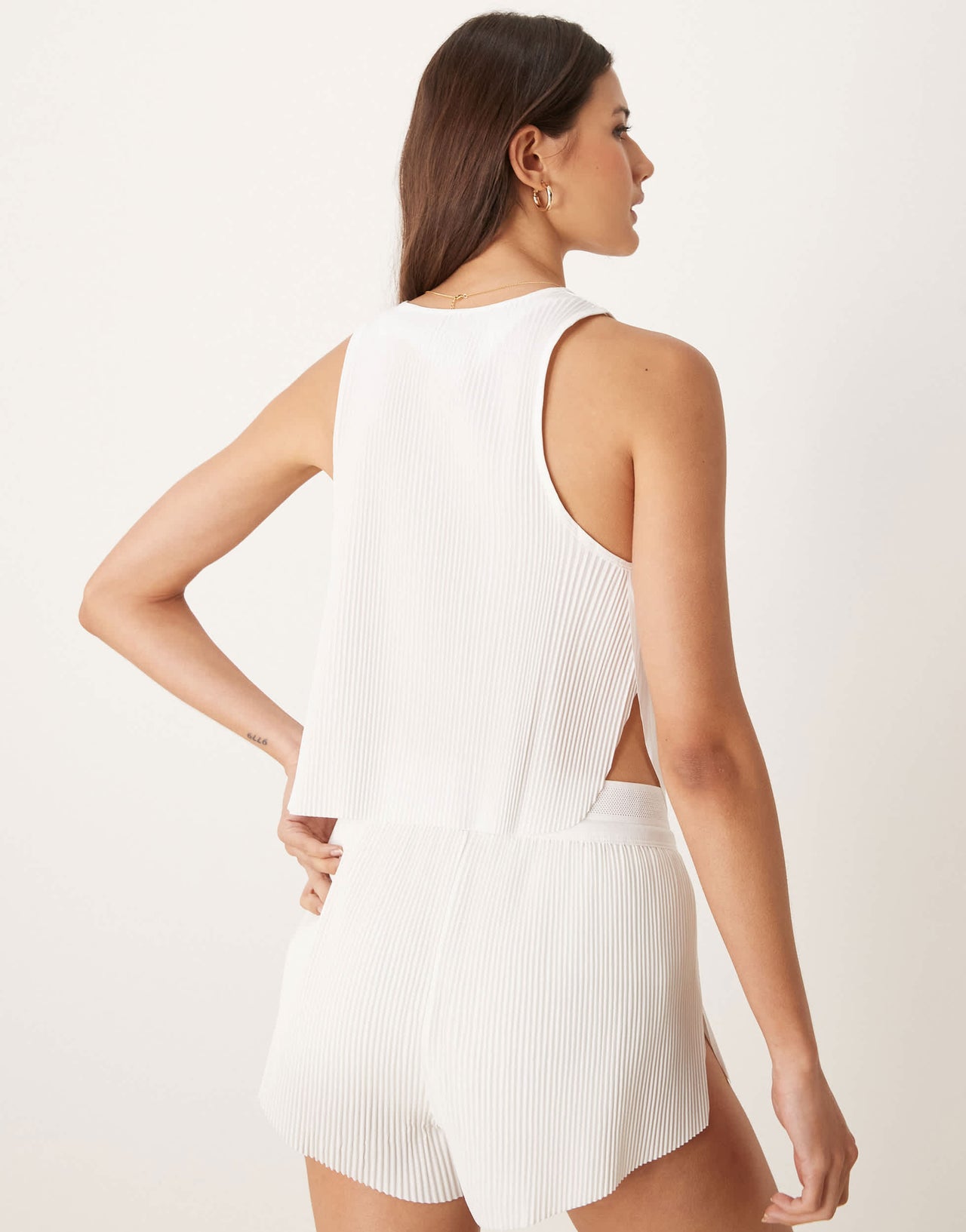 Nike Running Aeroswift Dri-FIT plisse vest in white