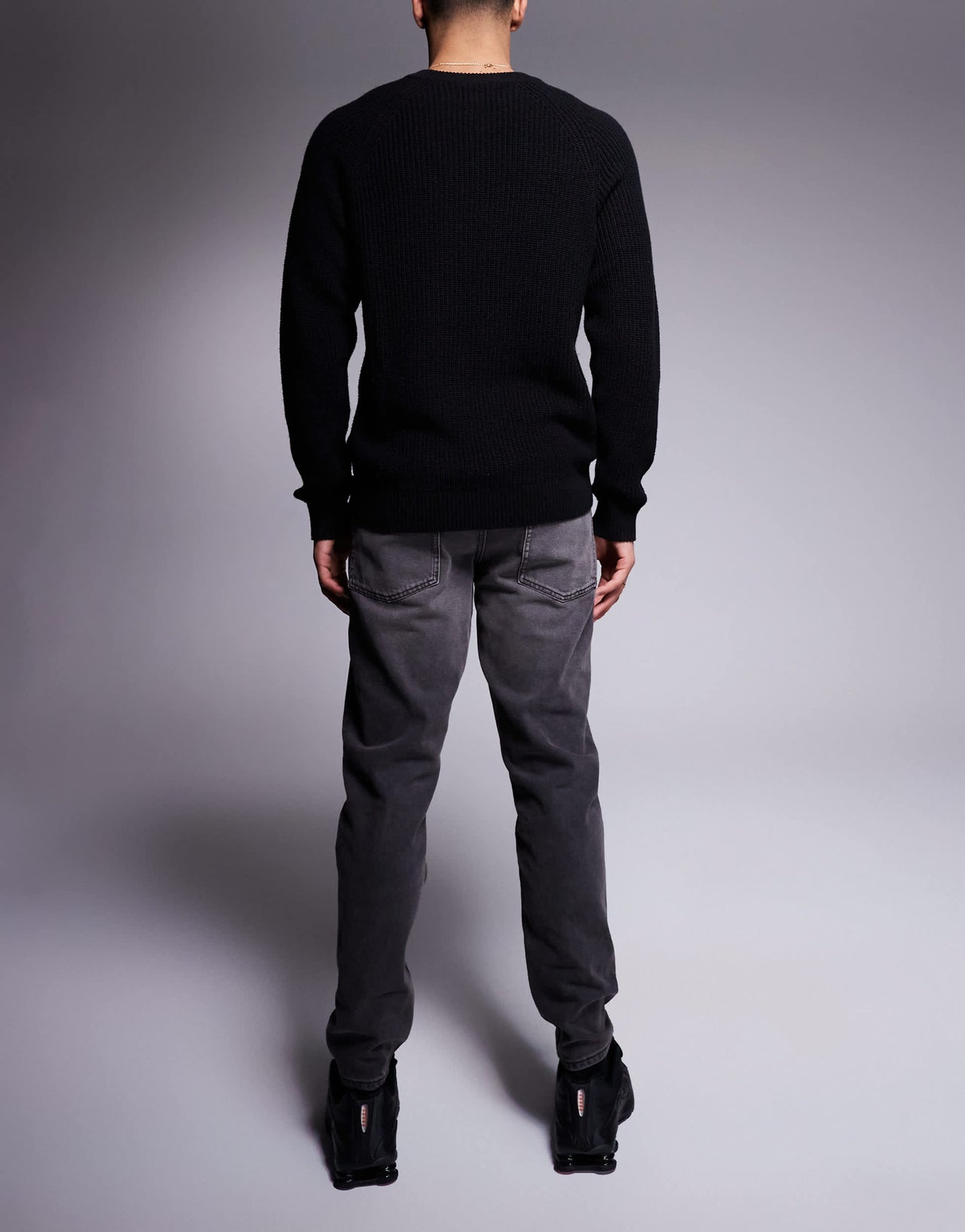 ASOS DESIGN tapered jeans with vintage tint in washed black