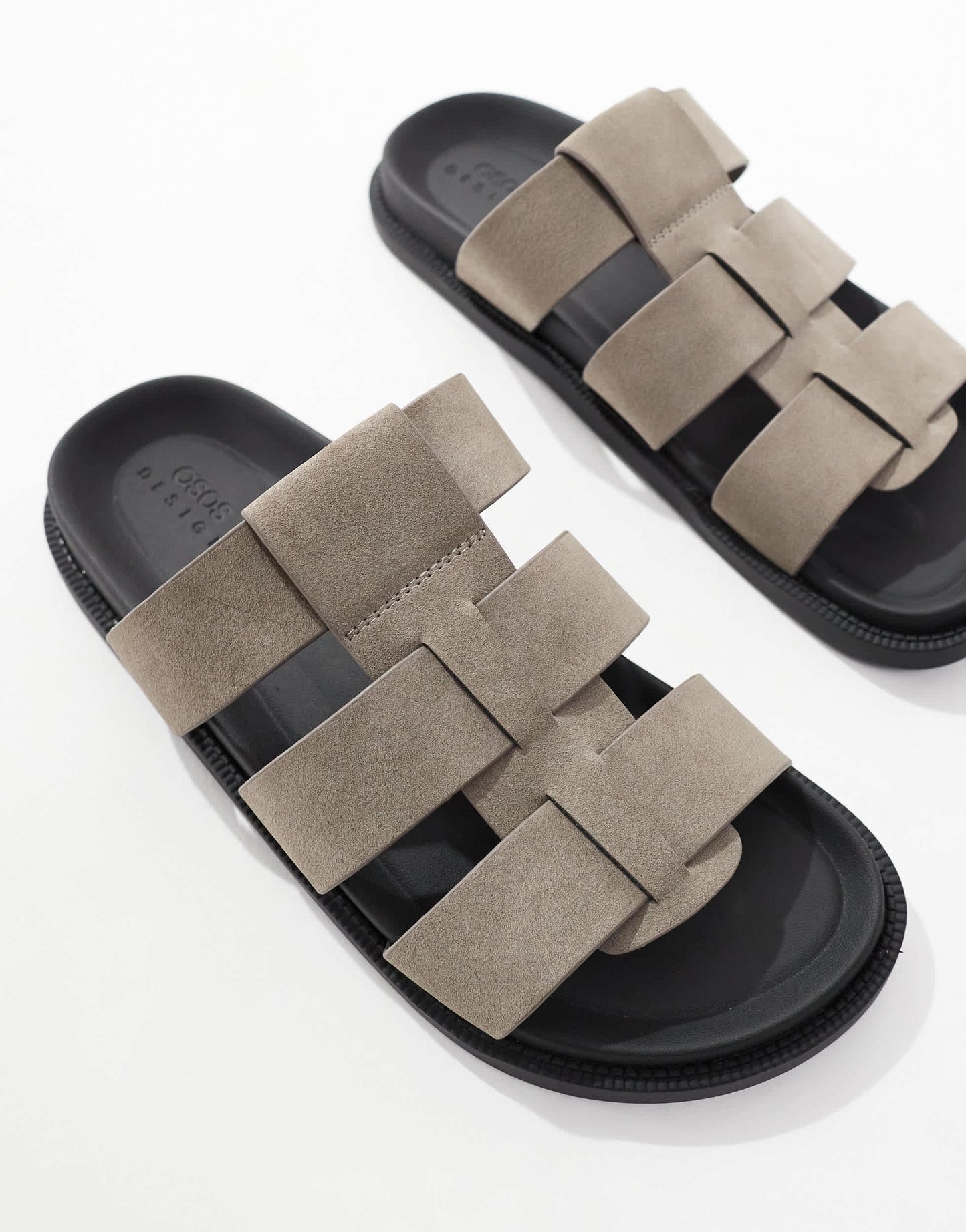 ASOS DESIGN strap sandals in grey
