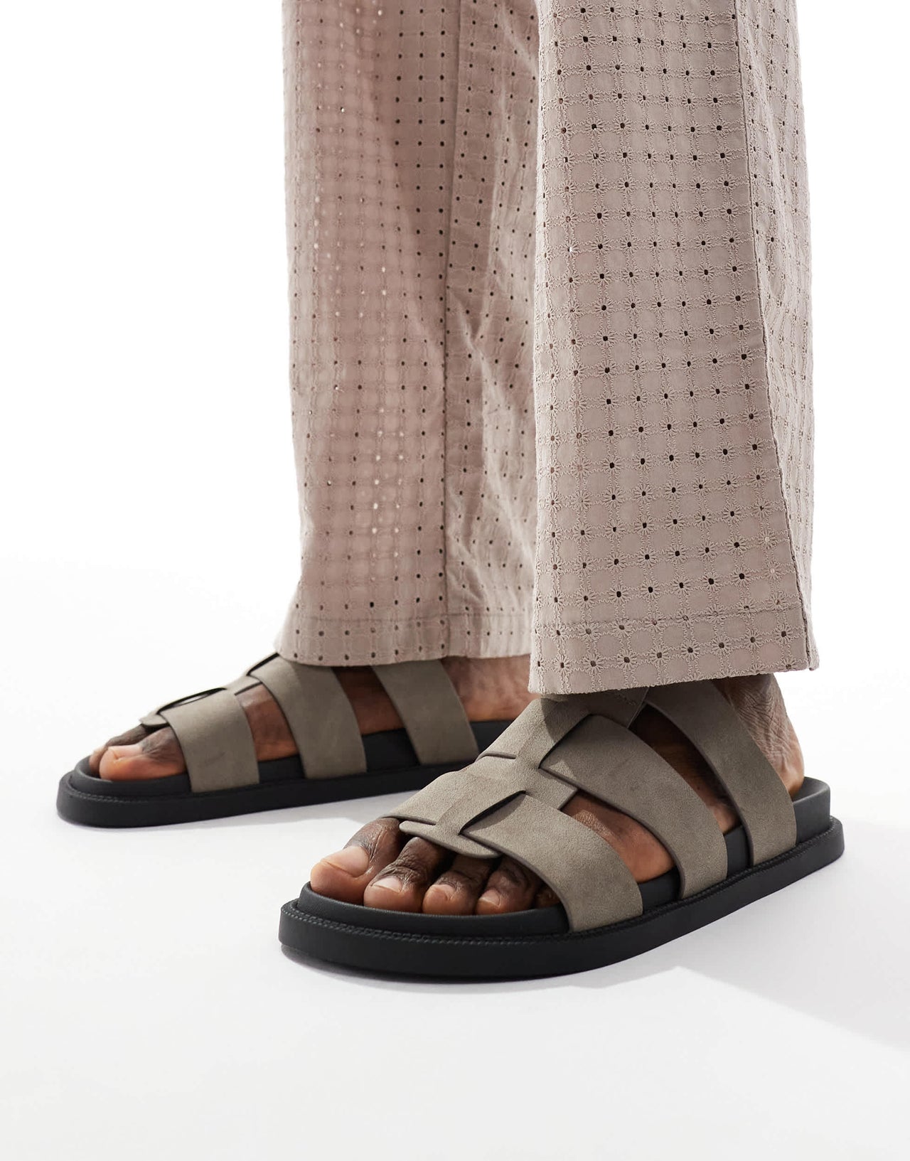 ASOS DESIGN strap sandals in grey