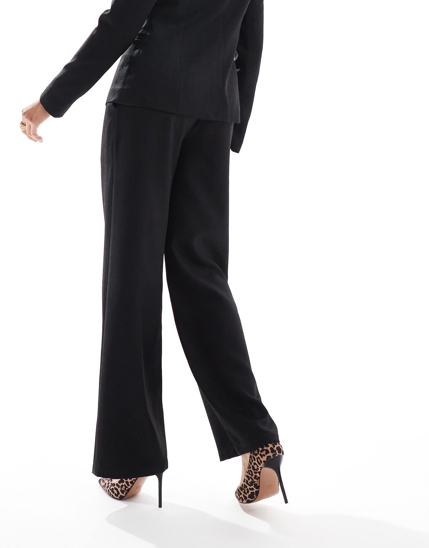 4th & Reckless tailored straight leg trouser co-ord in black