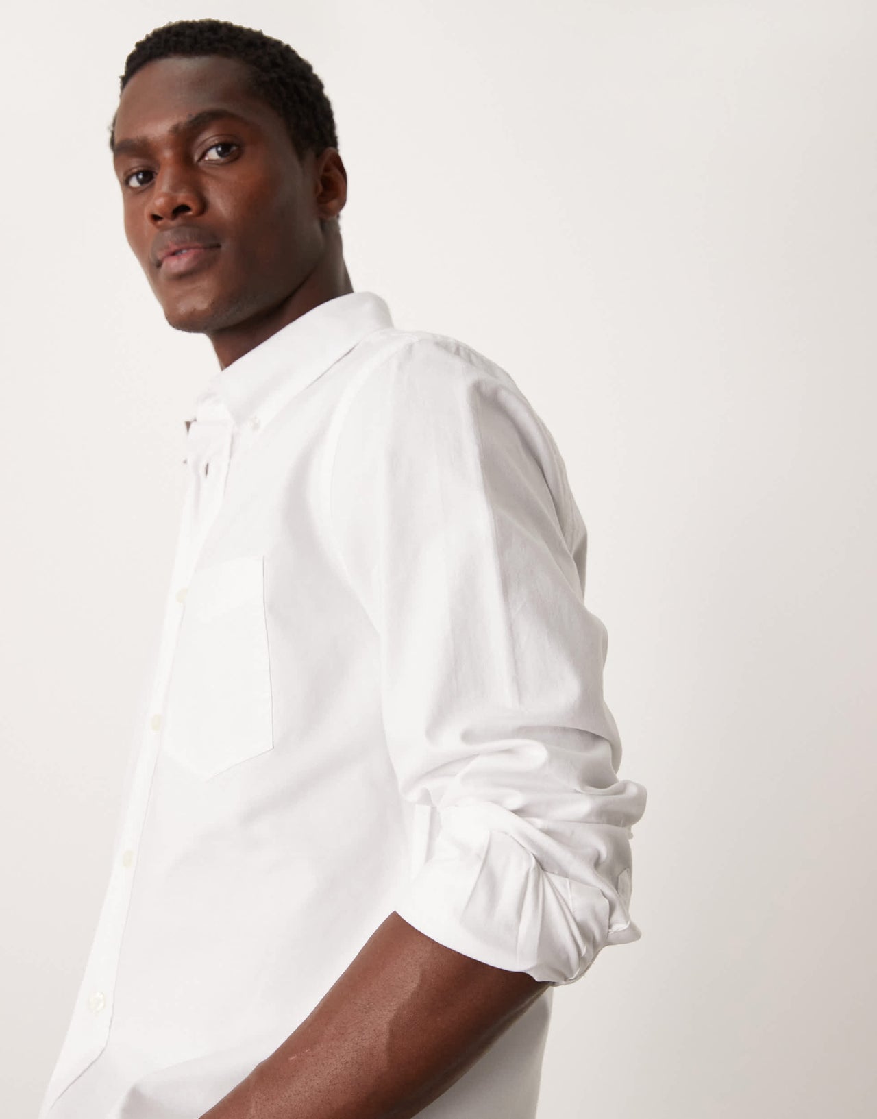 Mango regular fit classic shirt in white
