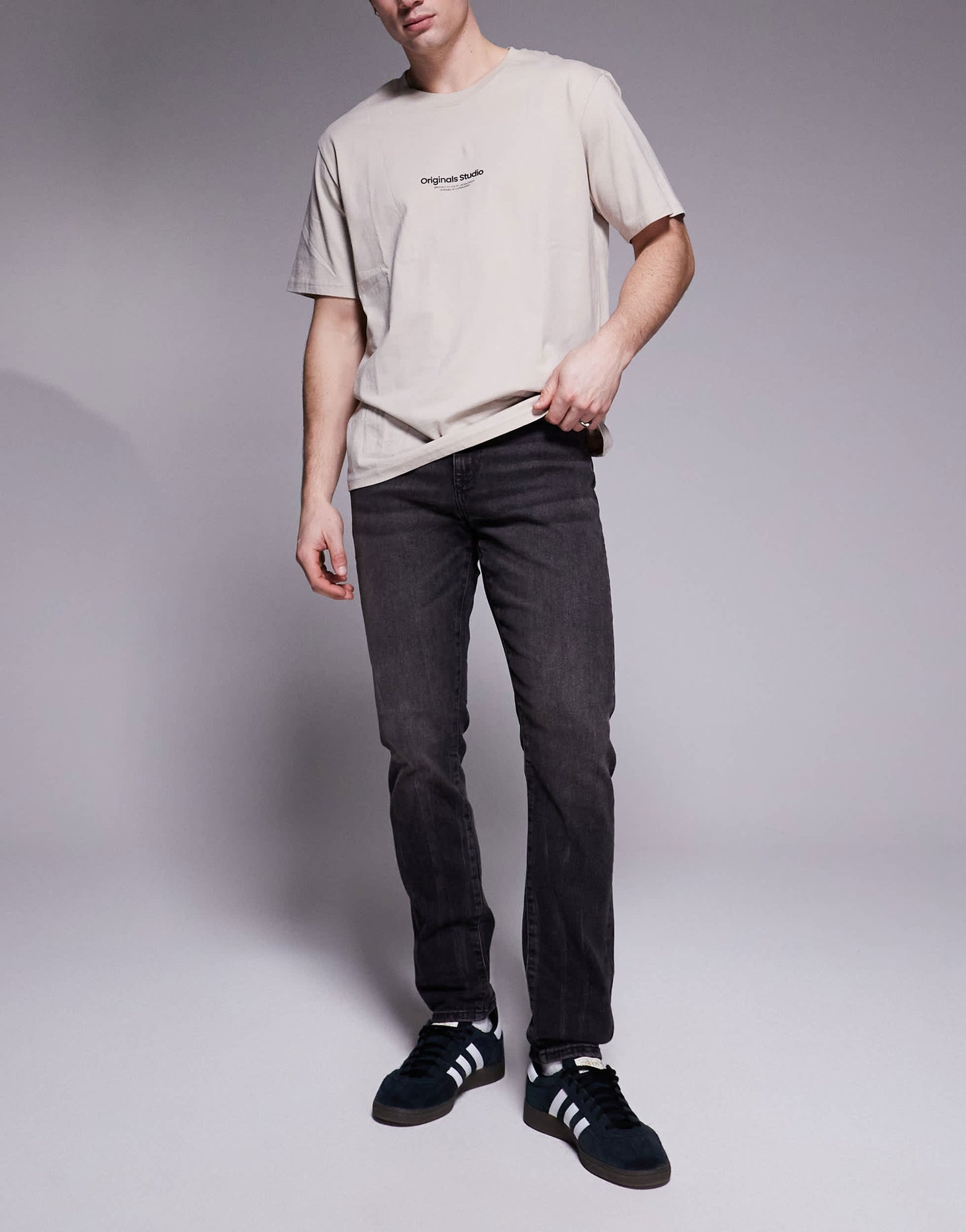 River Island skinny fit jeans in washed black
