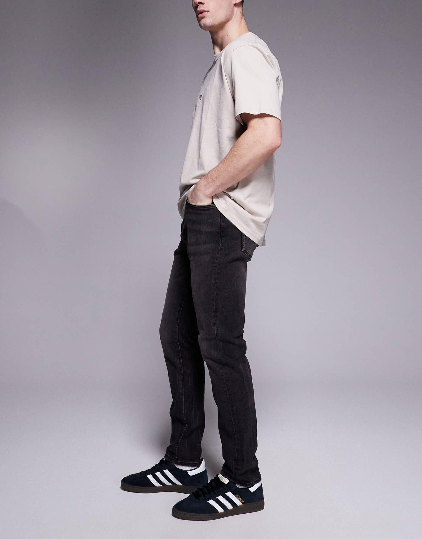 River Island skinny fit jeans in washed black