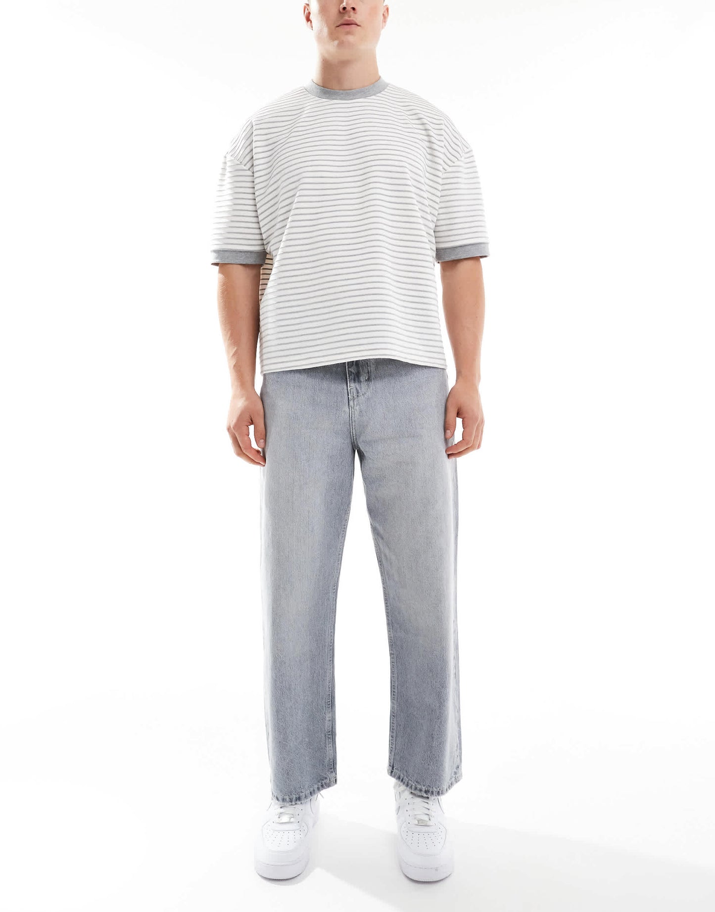 Pull&Bear baggy  loose fit jeans in grey