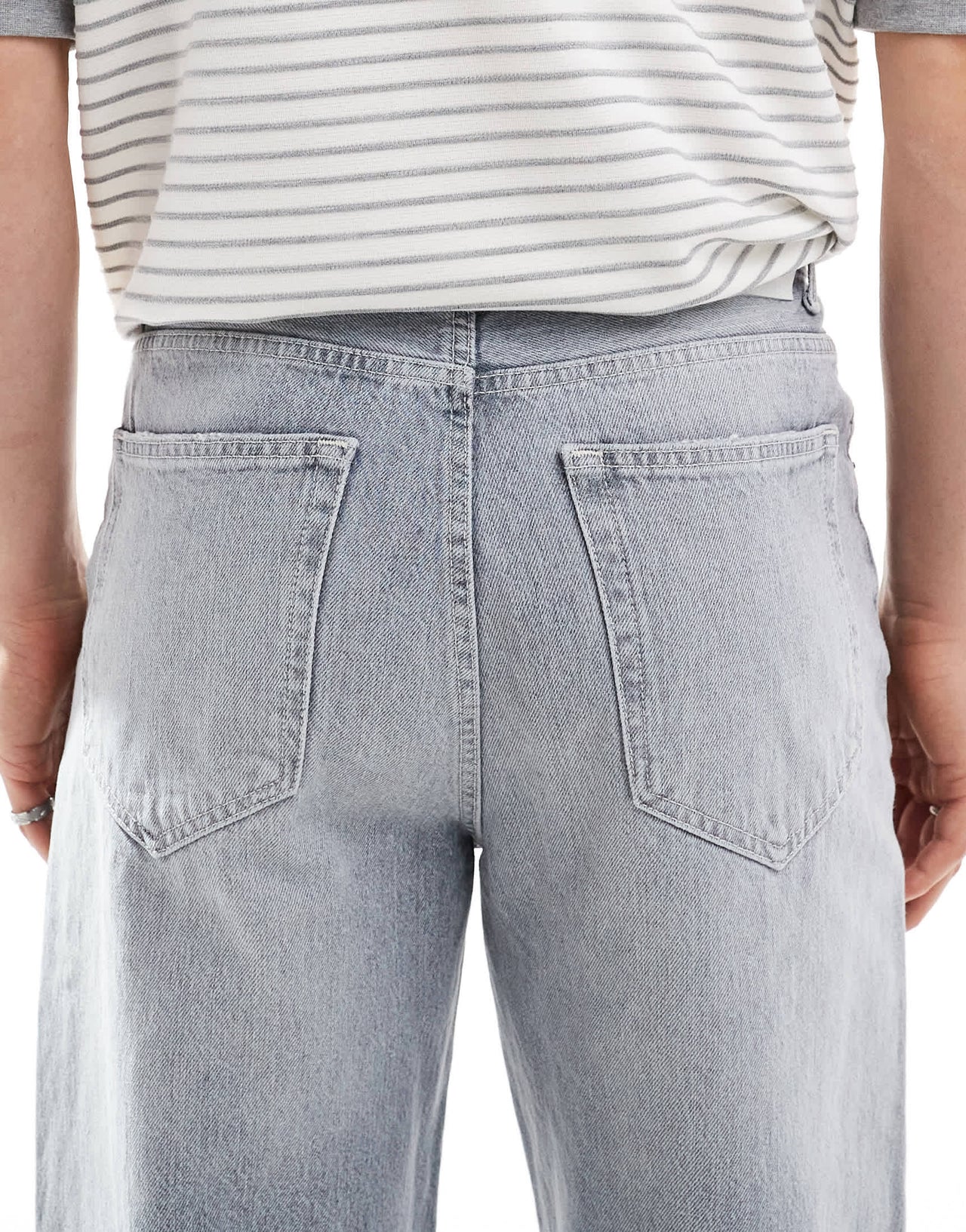 Pull&Bear baggy  loose fit jeans in grey