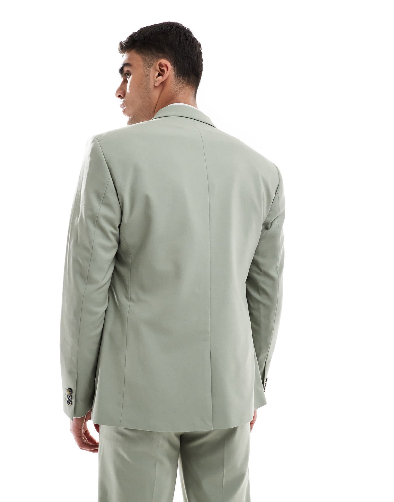 ASOS DESIGN double breasted regular suit jacket in sage green