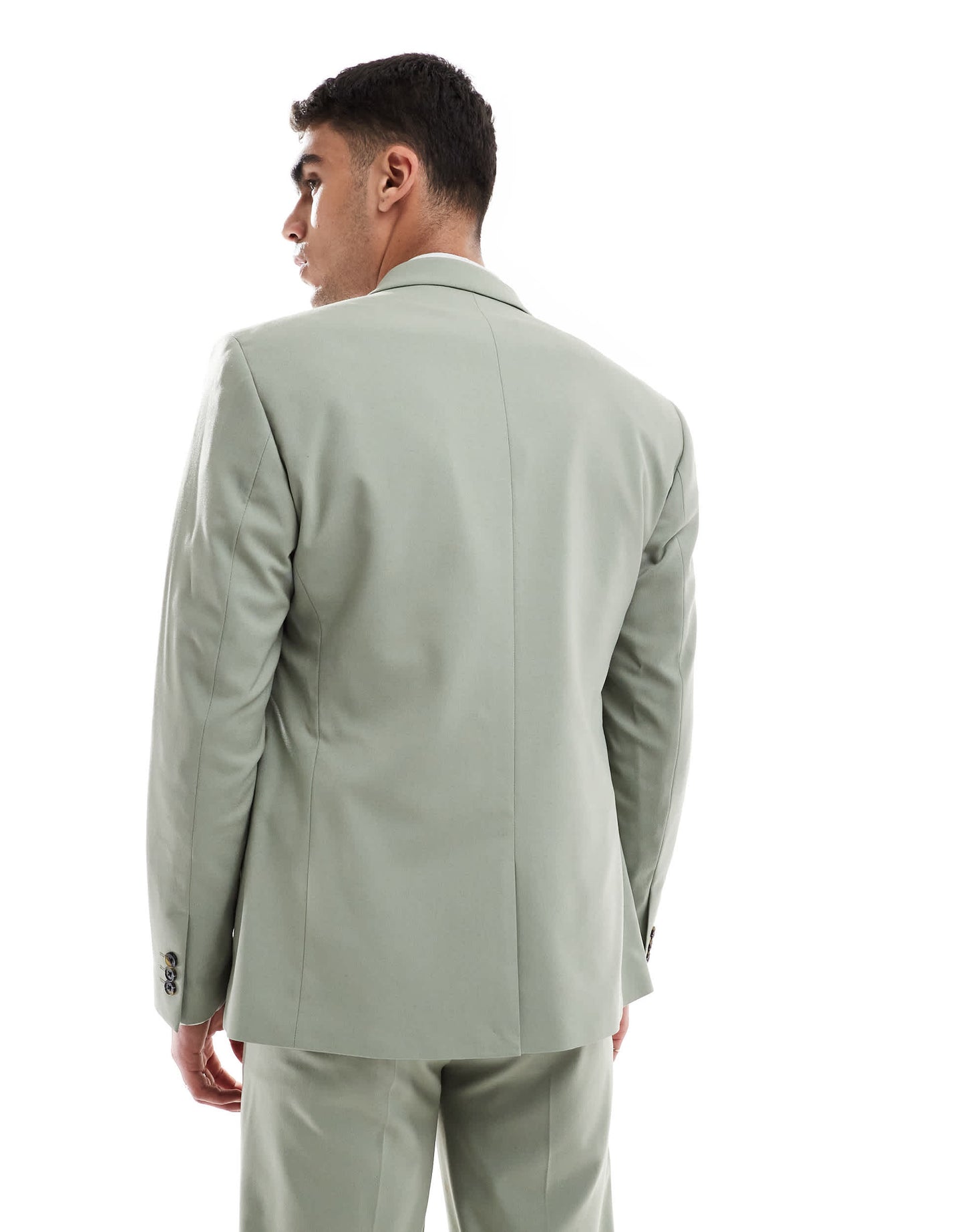 ASOS DESIGN double breasted regular suit jacket in sage green