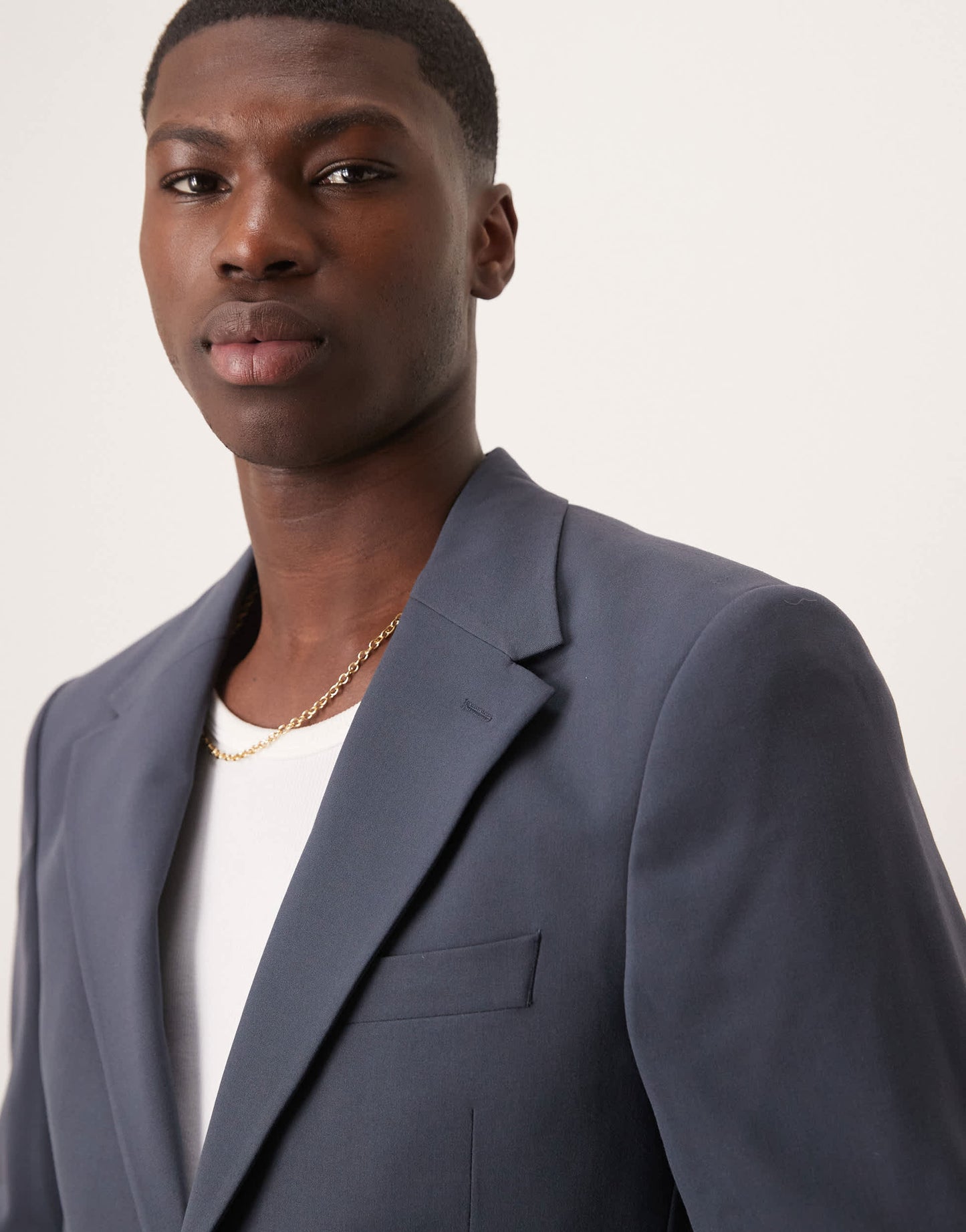 ASOS DESIGN four way stretch skinny fit suit jacket in navy