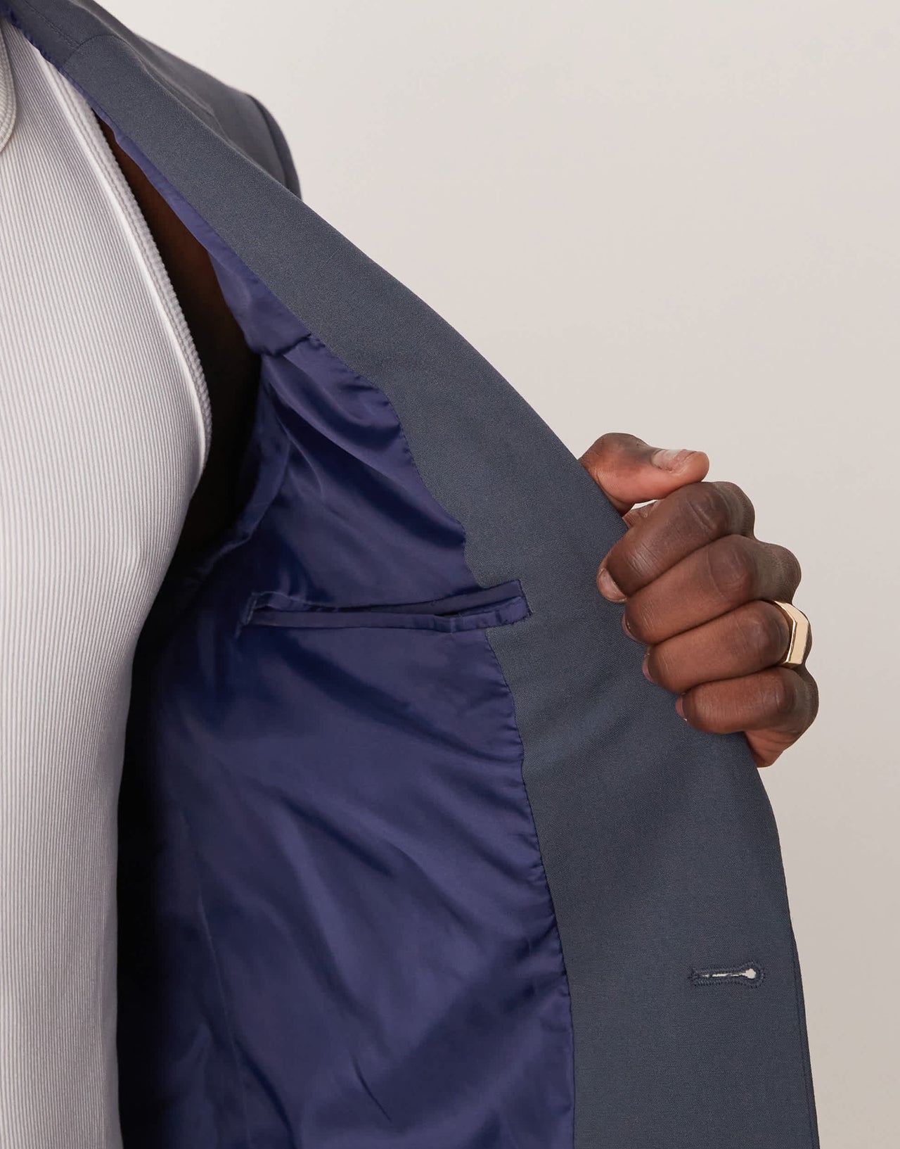 ASOS DESIGN four way stretch skinny fit suit jacket in navy