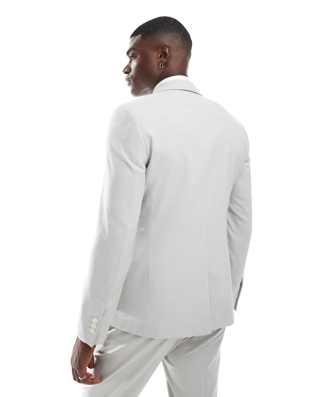 ASOS DESIGN skinny suit jacket in light grey
