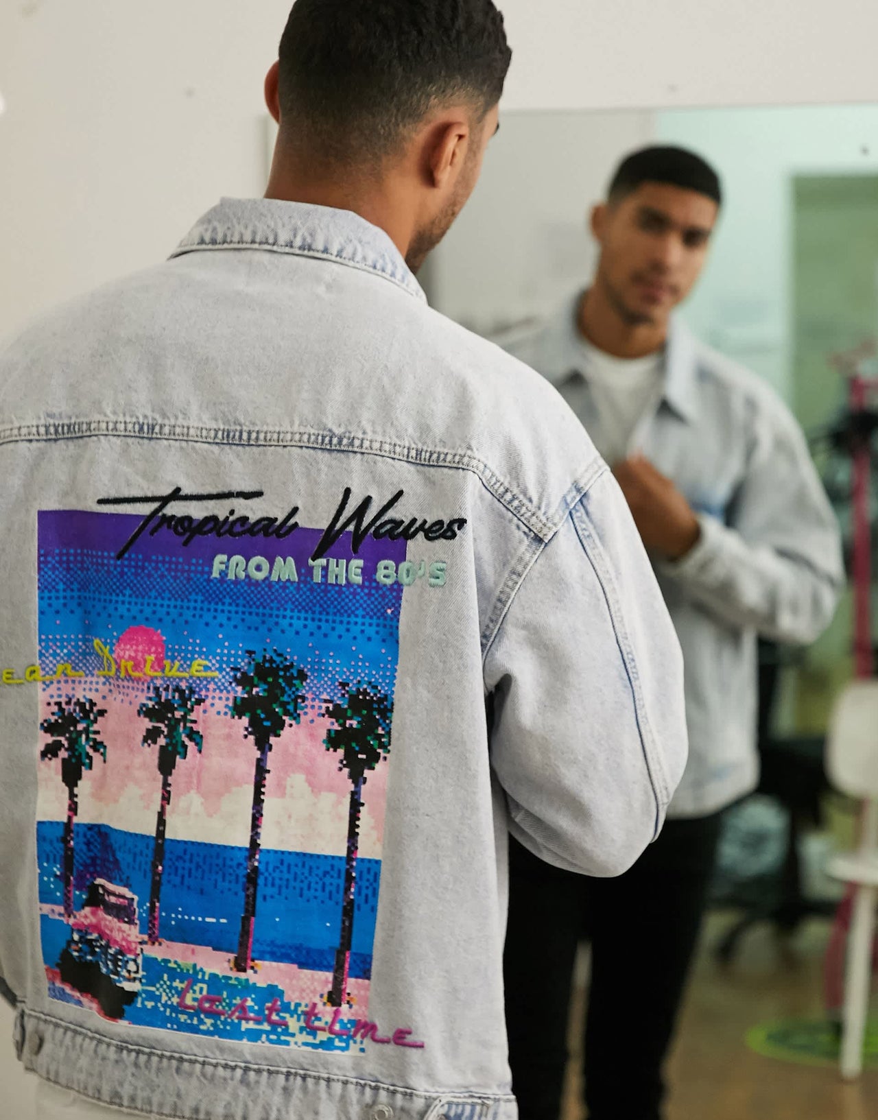 Bershka jacket in blue