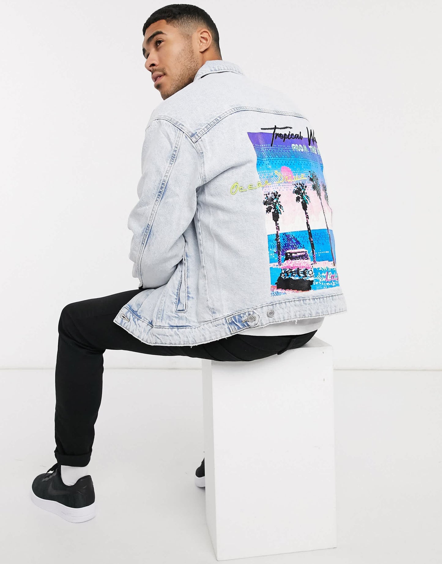 Bershka jacket in blue