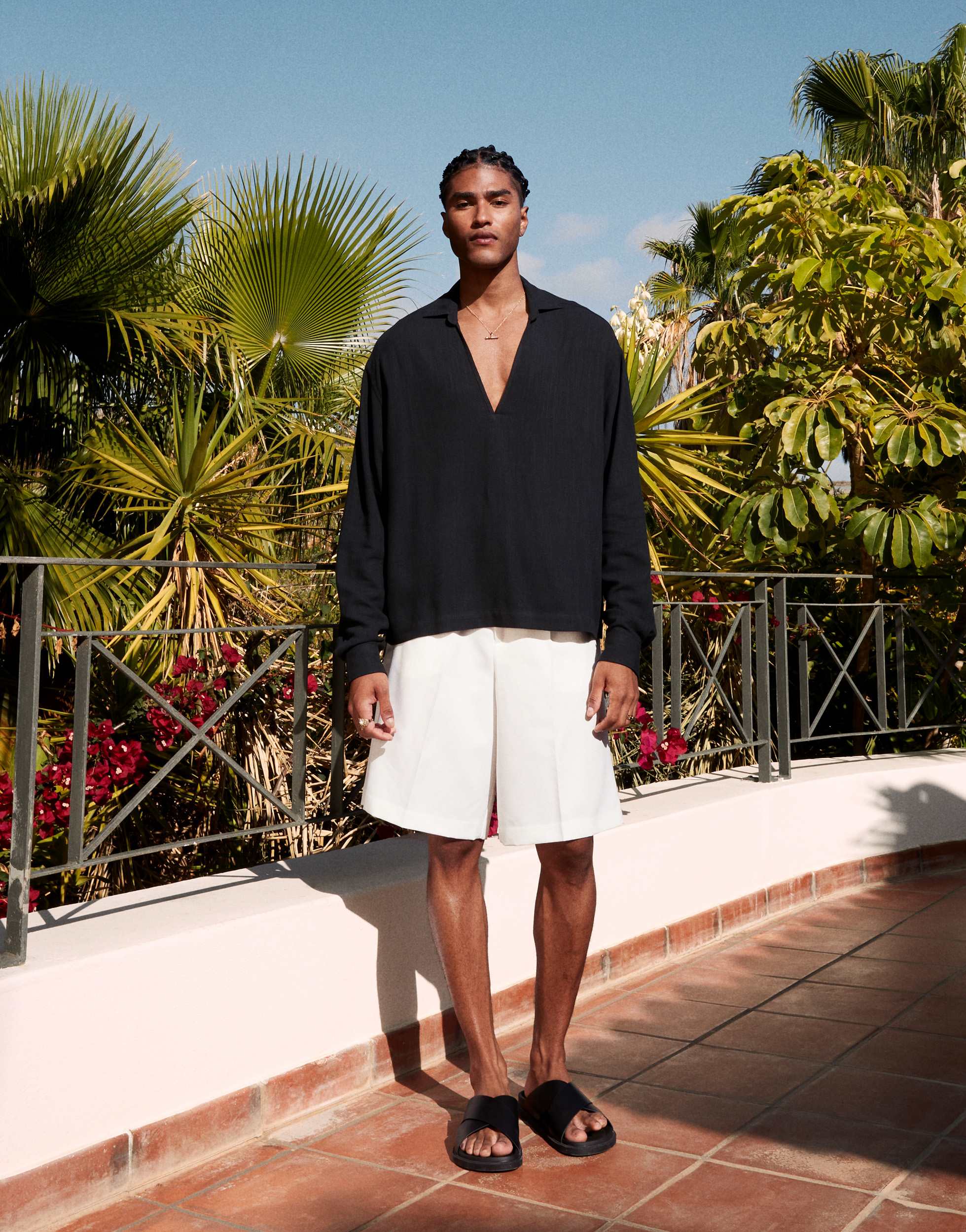 ASOS DESIGN smart bermuda shorts with front pleat in white