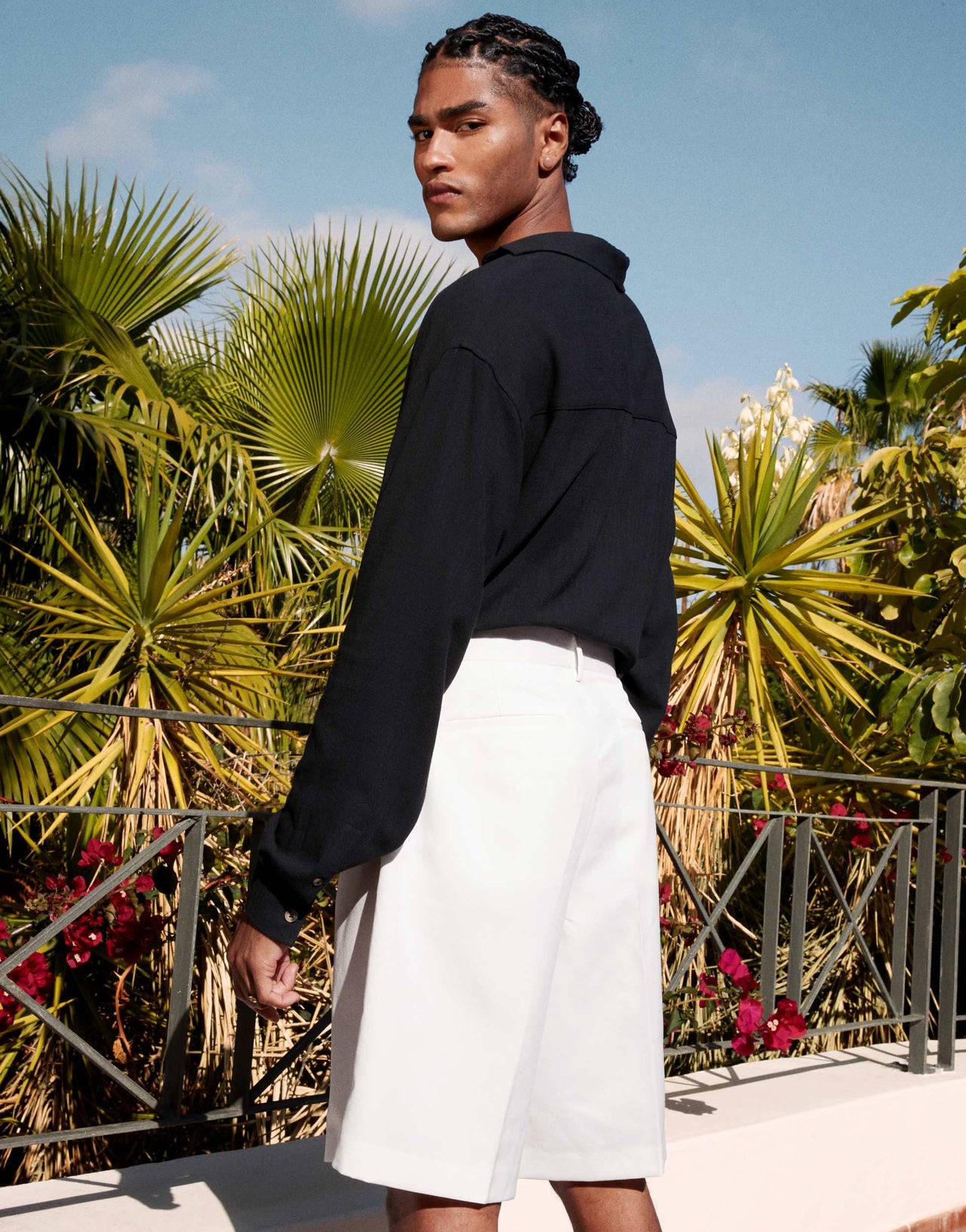 ASOS DESIGN smart bermuda shorts with front pleat in white