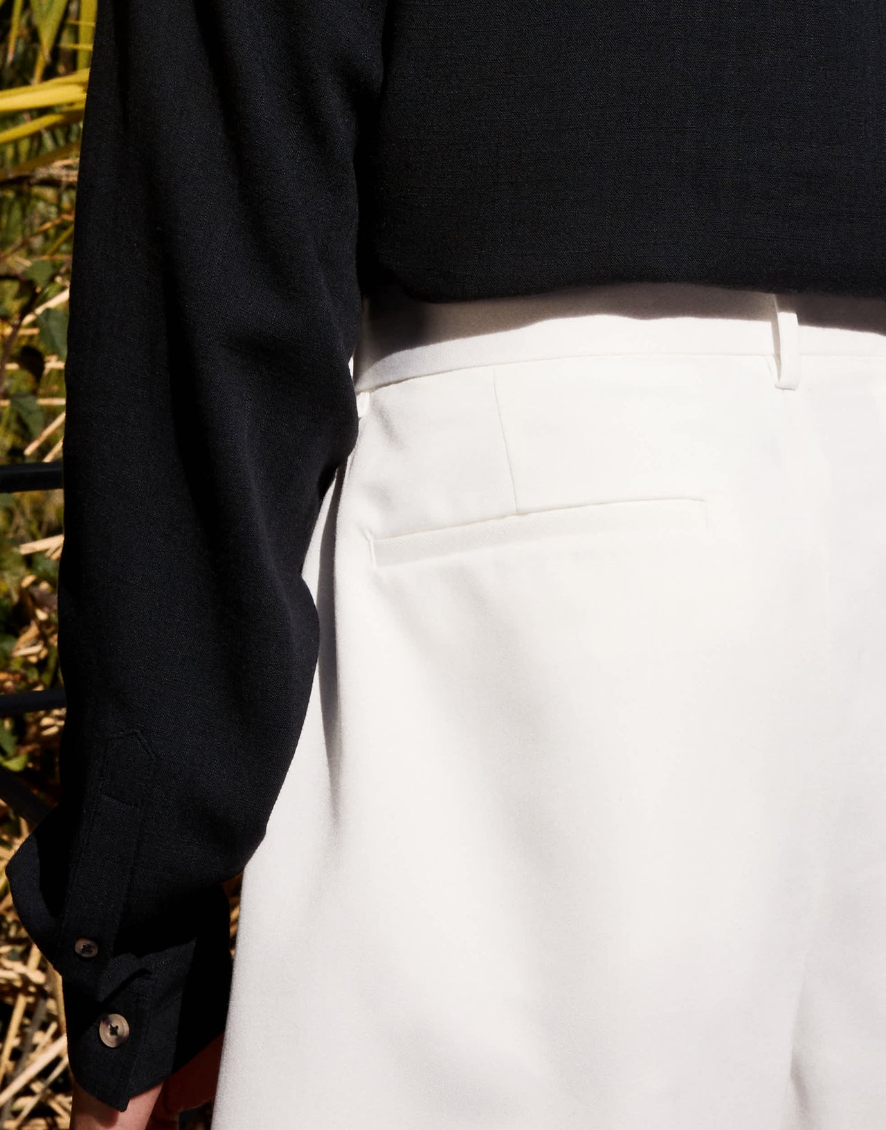 ASOS DESIGN smart bermuda shorts with front pleat in white