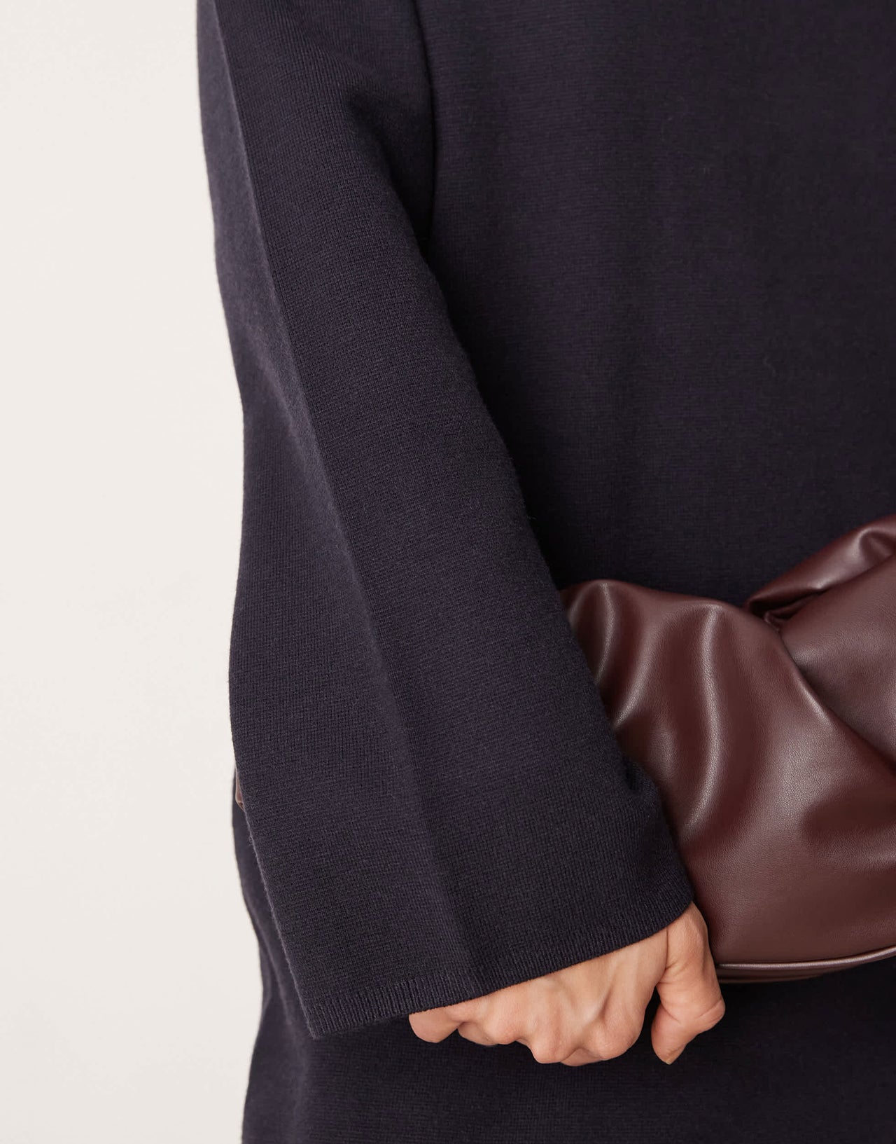 Nobody's Child long sleeve knitted midaxi dress in navy