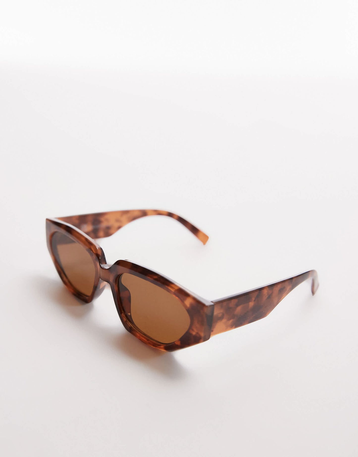 Topshop Croatia angular cat eye sunglasses in brown tort
